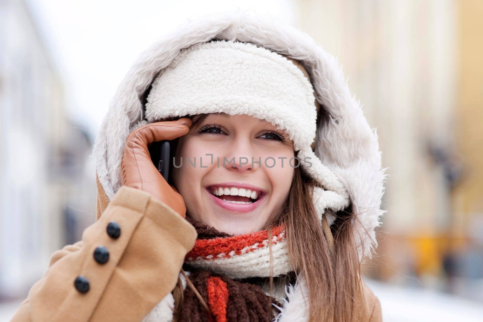 Young woman talking on the phone