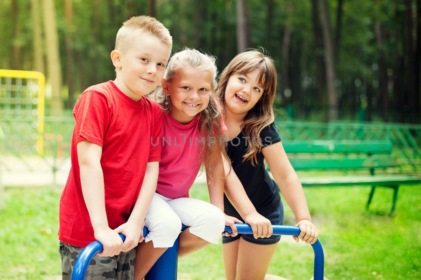 Happy children on playground