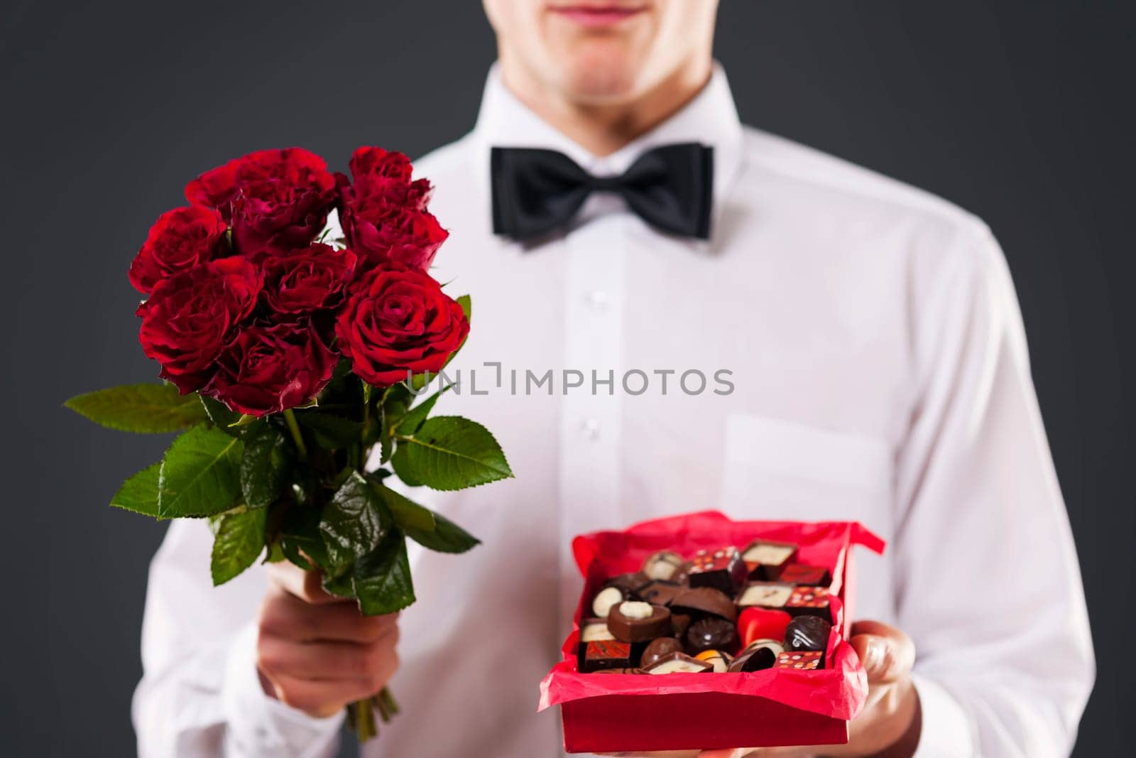 Close-up of gift from lover