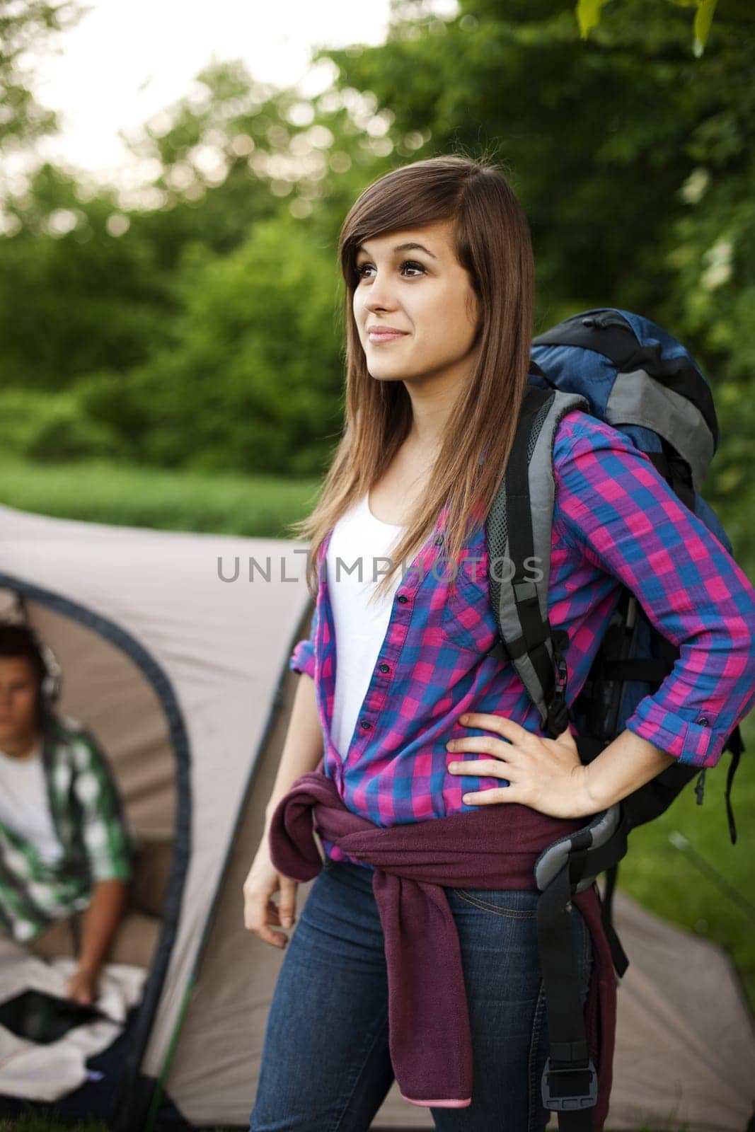 Beautiful female hiker