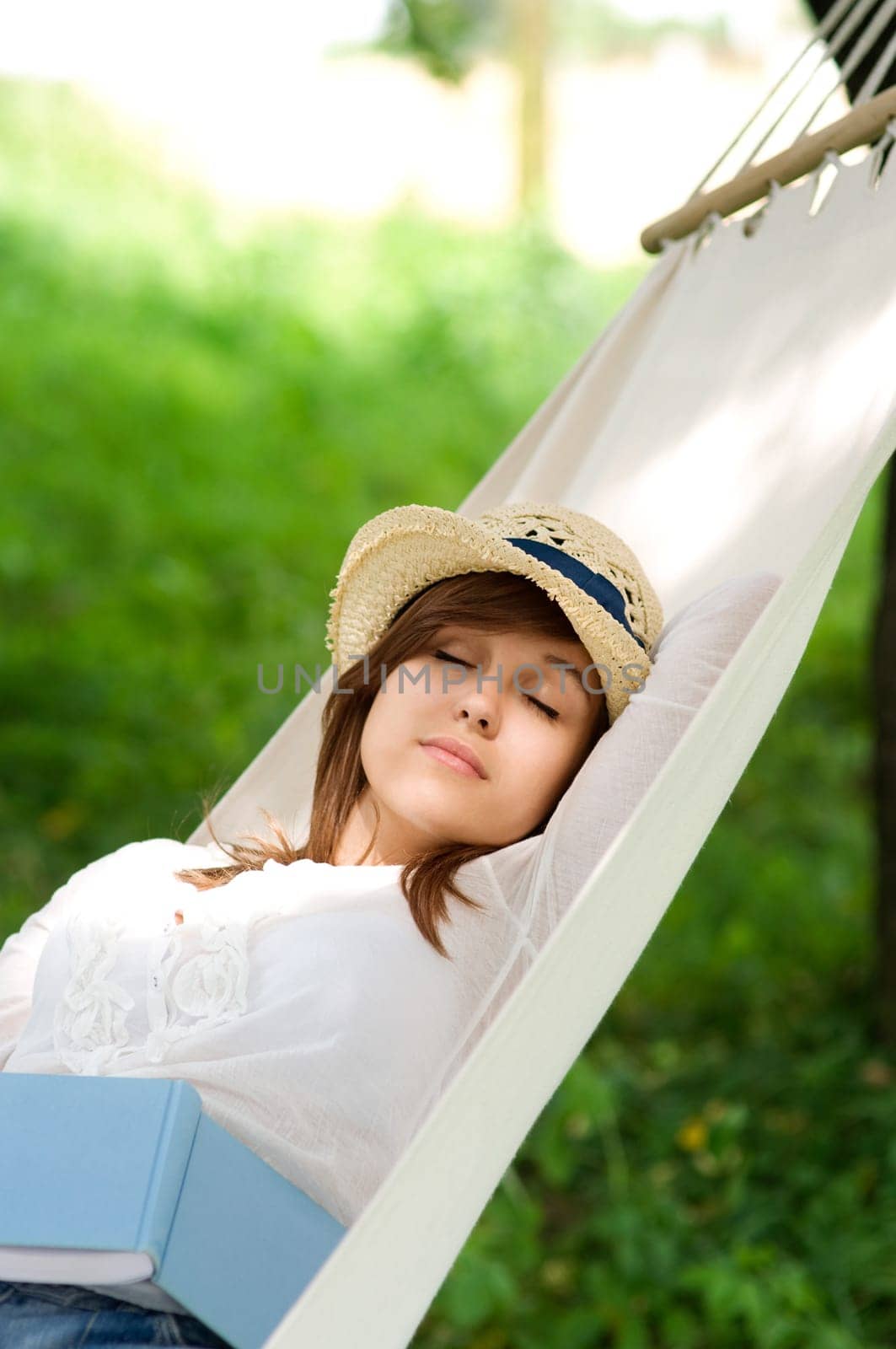 Sleeping on hammock