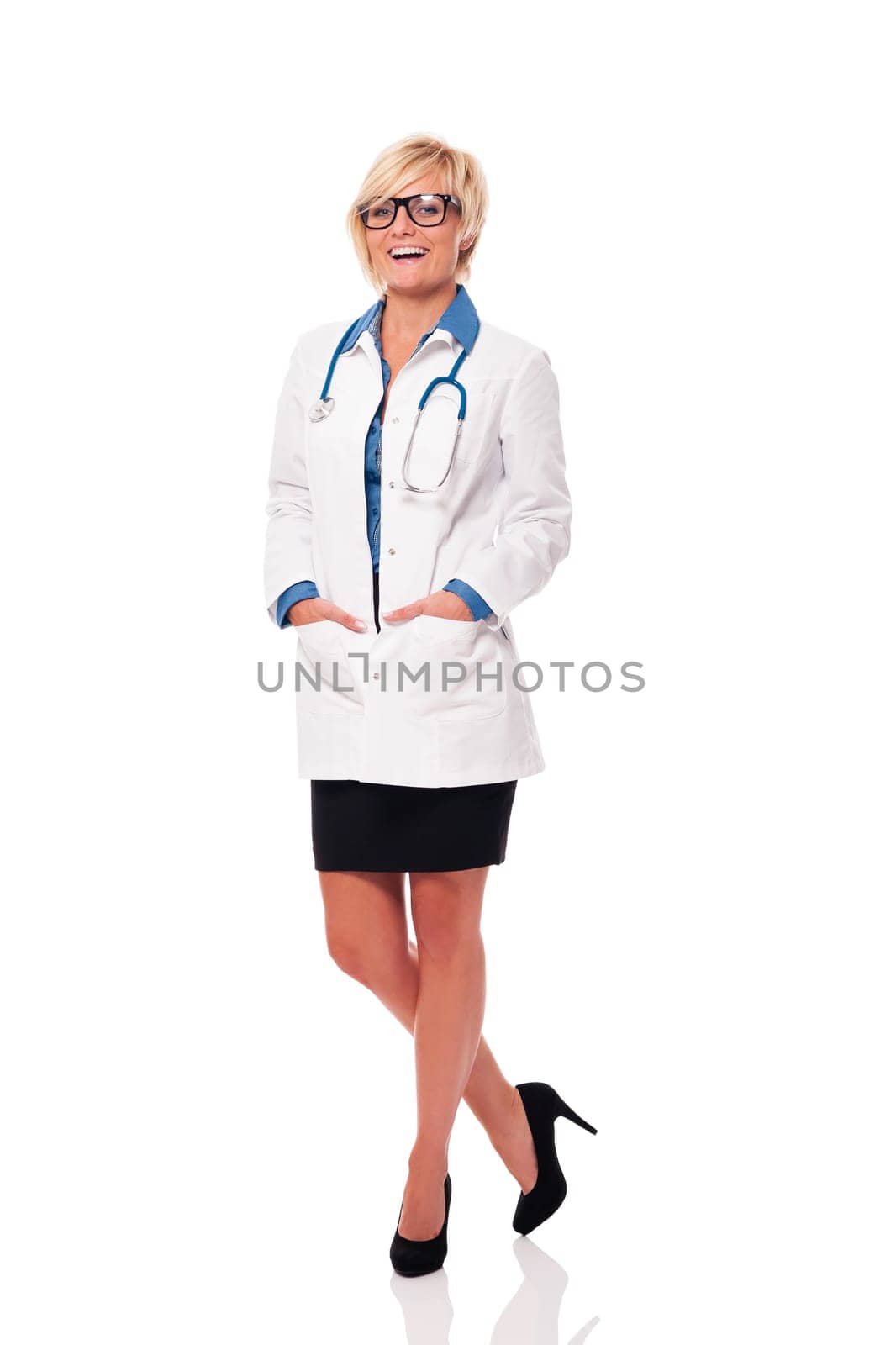 Cheerful and positive female doctor