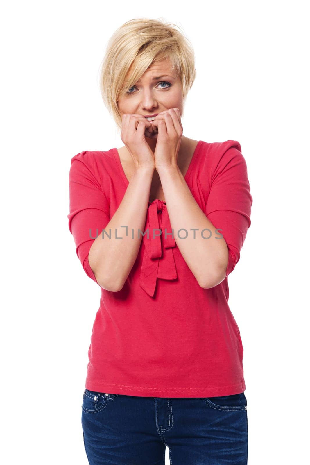 Scared woman