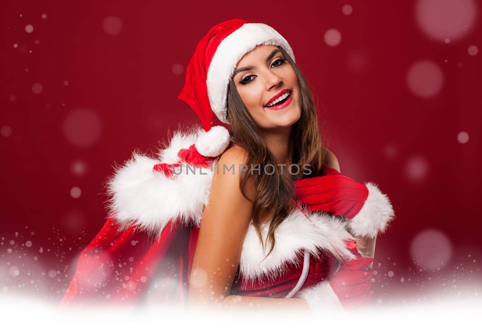 Magic time with sexy santa woman