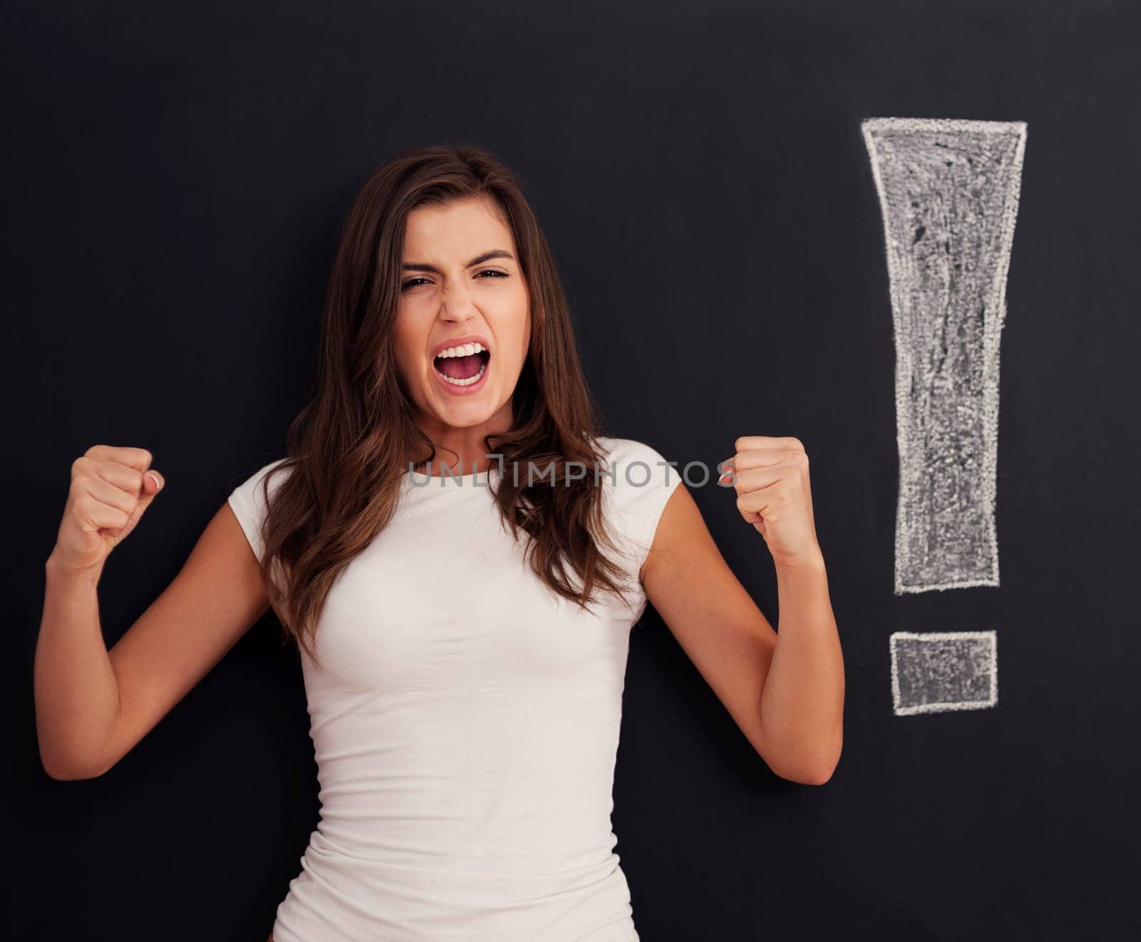 Very angry young woman