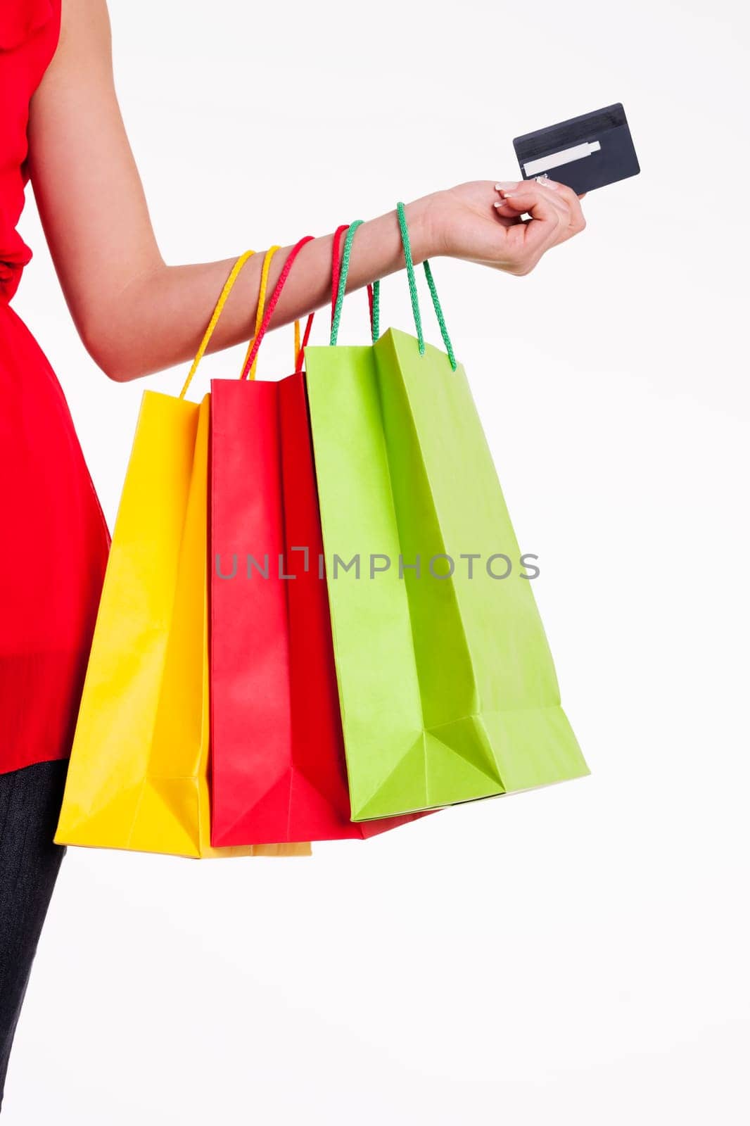 Shopping bags and credit card