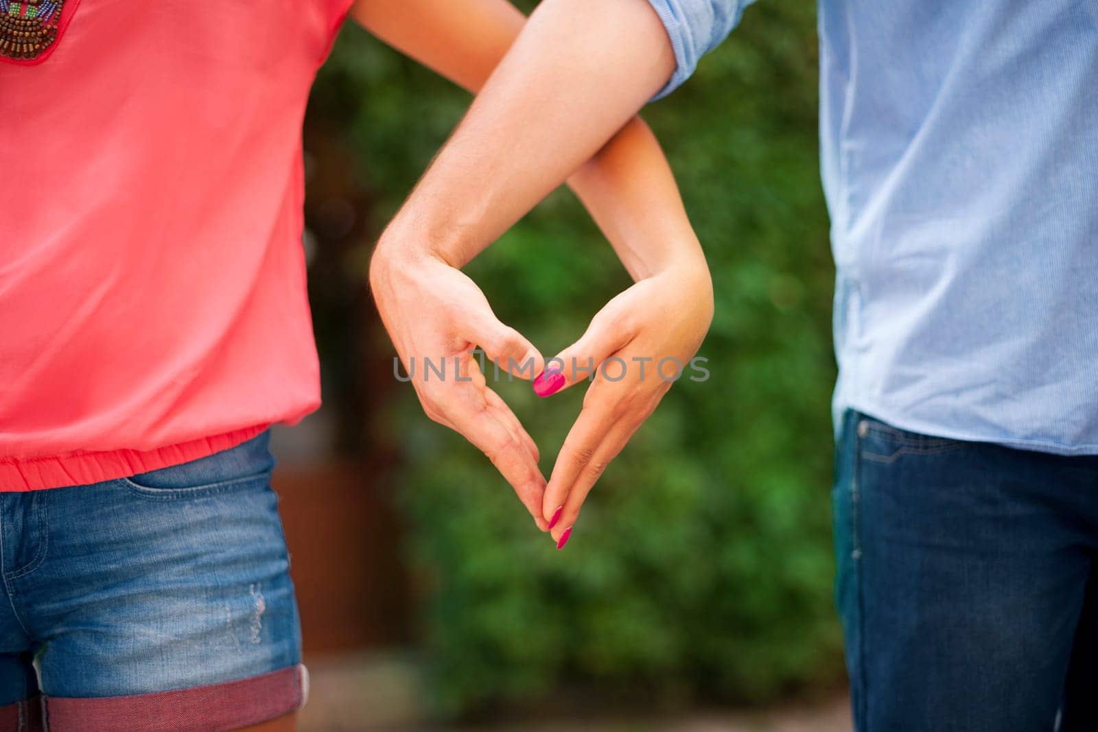 Heart shape made from hands