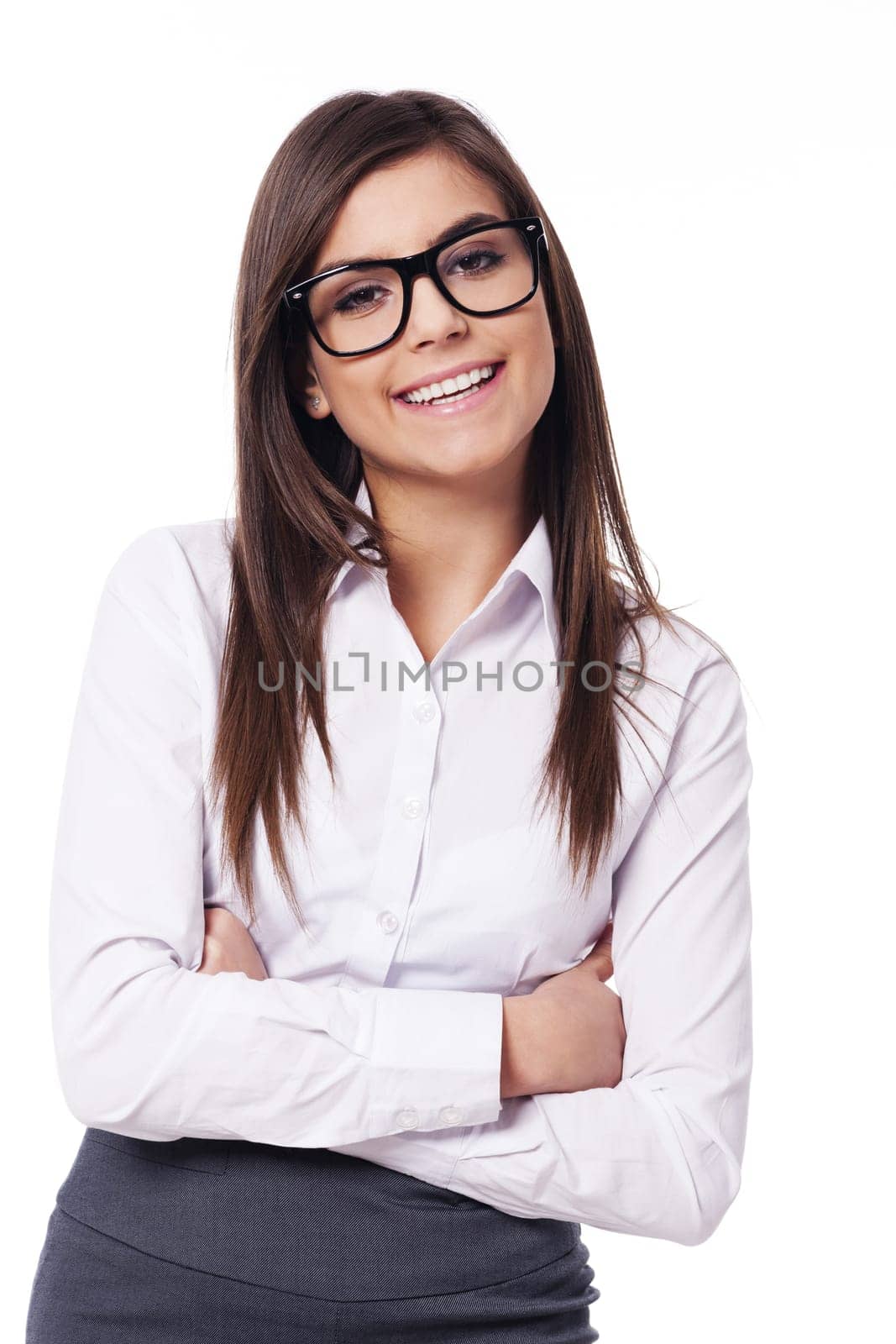 Smiling businesswoman