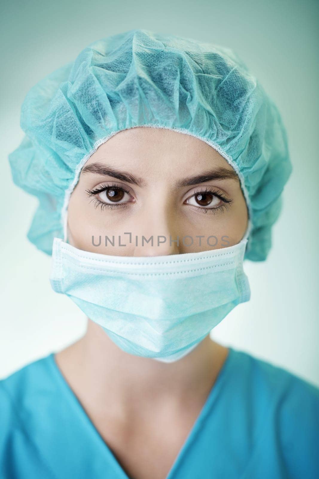 Portrait of young female surgeon