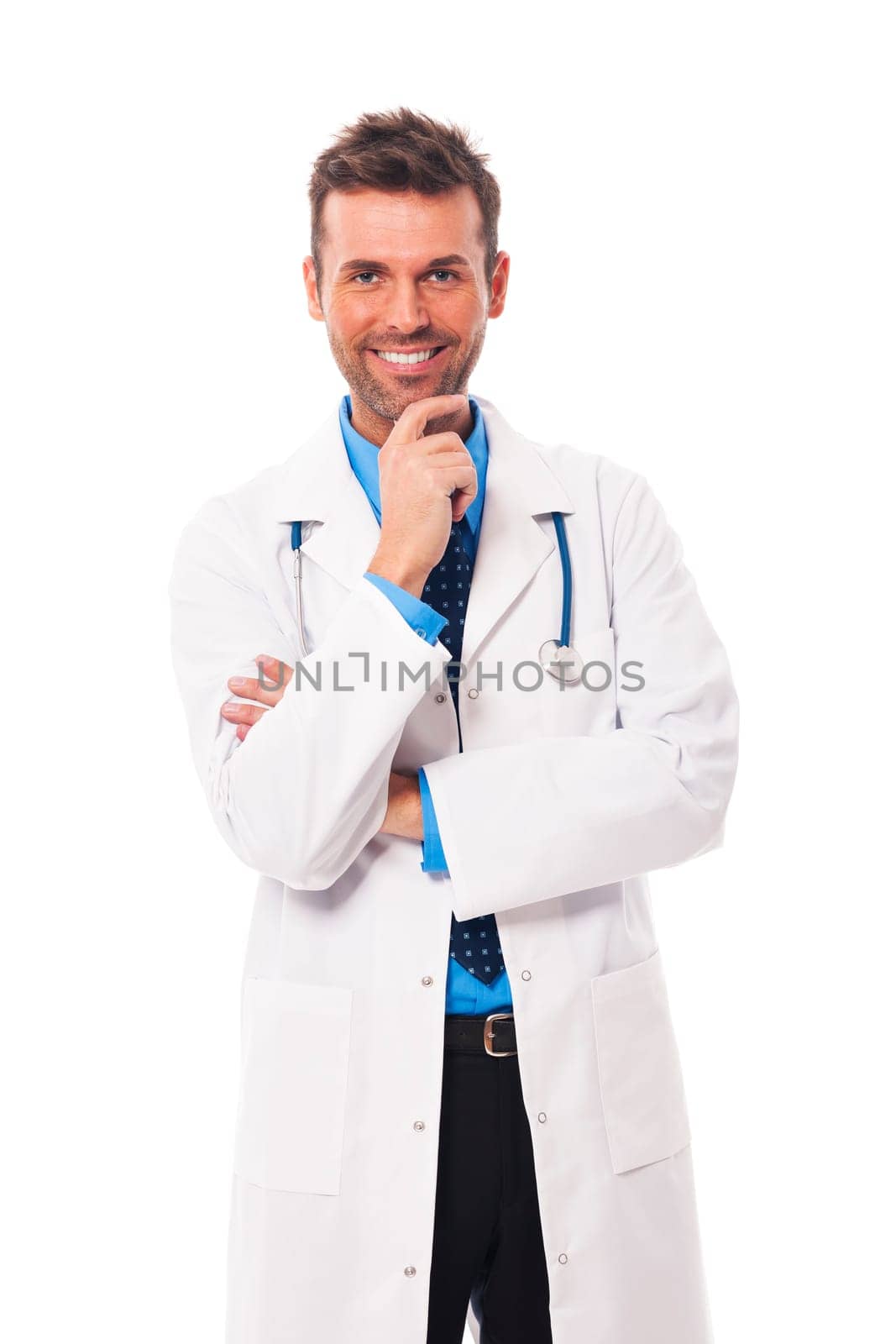Portrait of confident handsome doctor