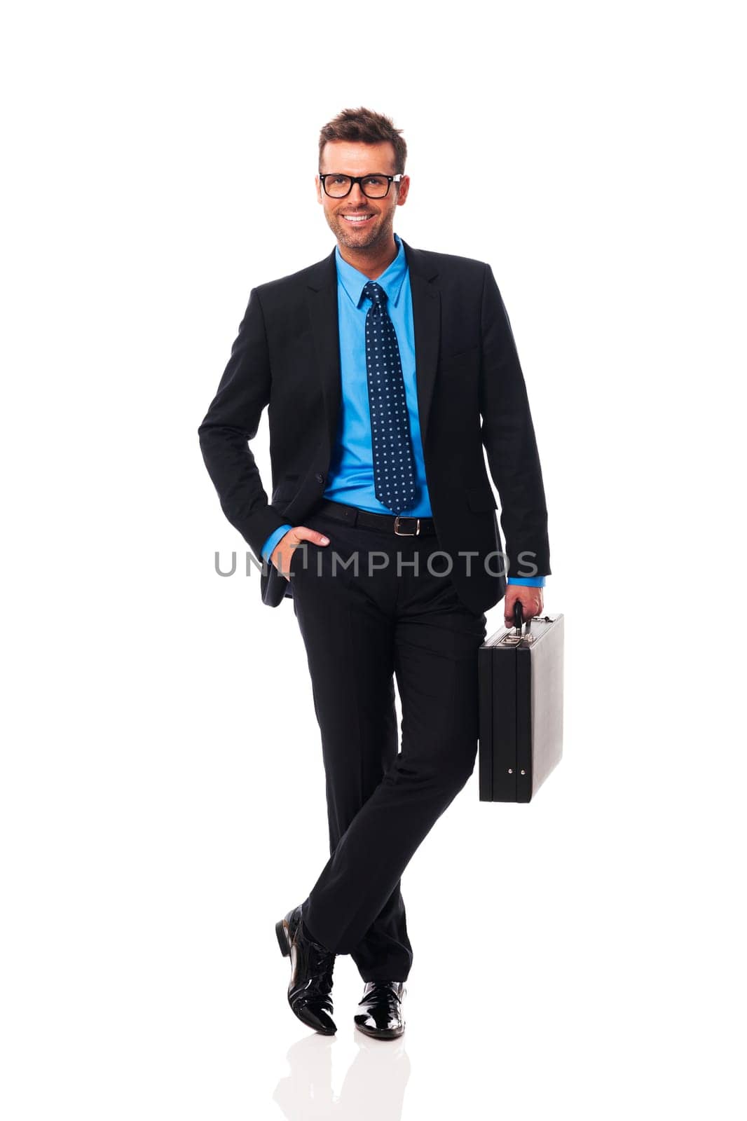 Portrait of intelligent business man