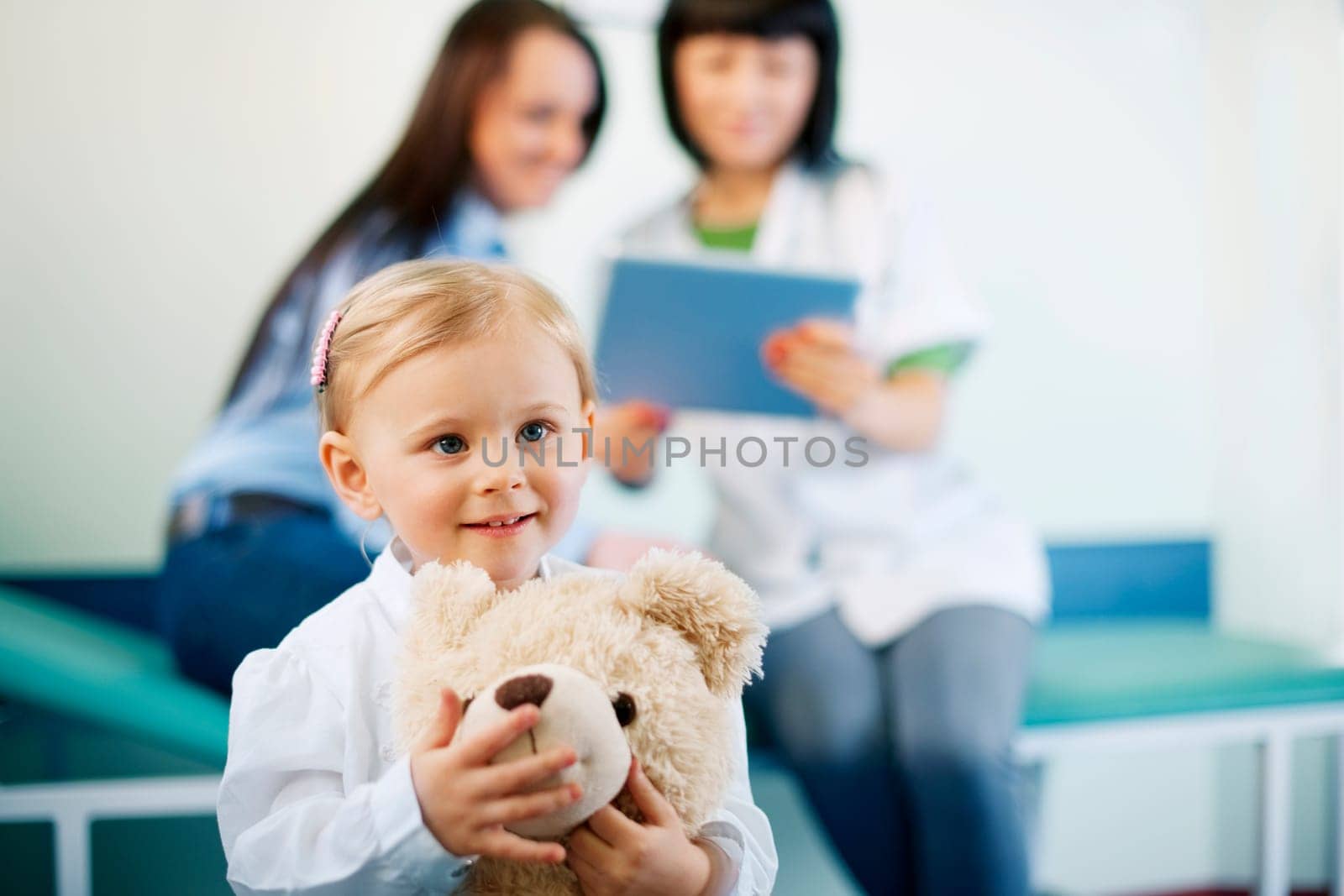 Little girl at doctors office