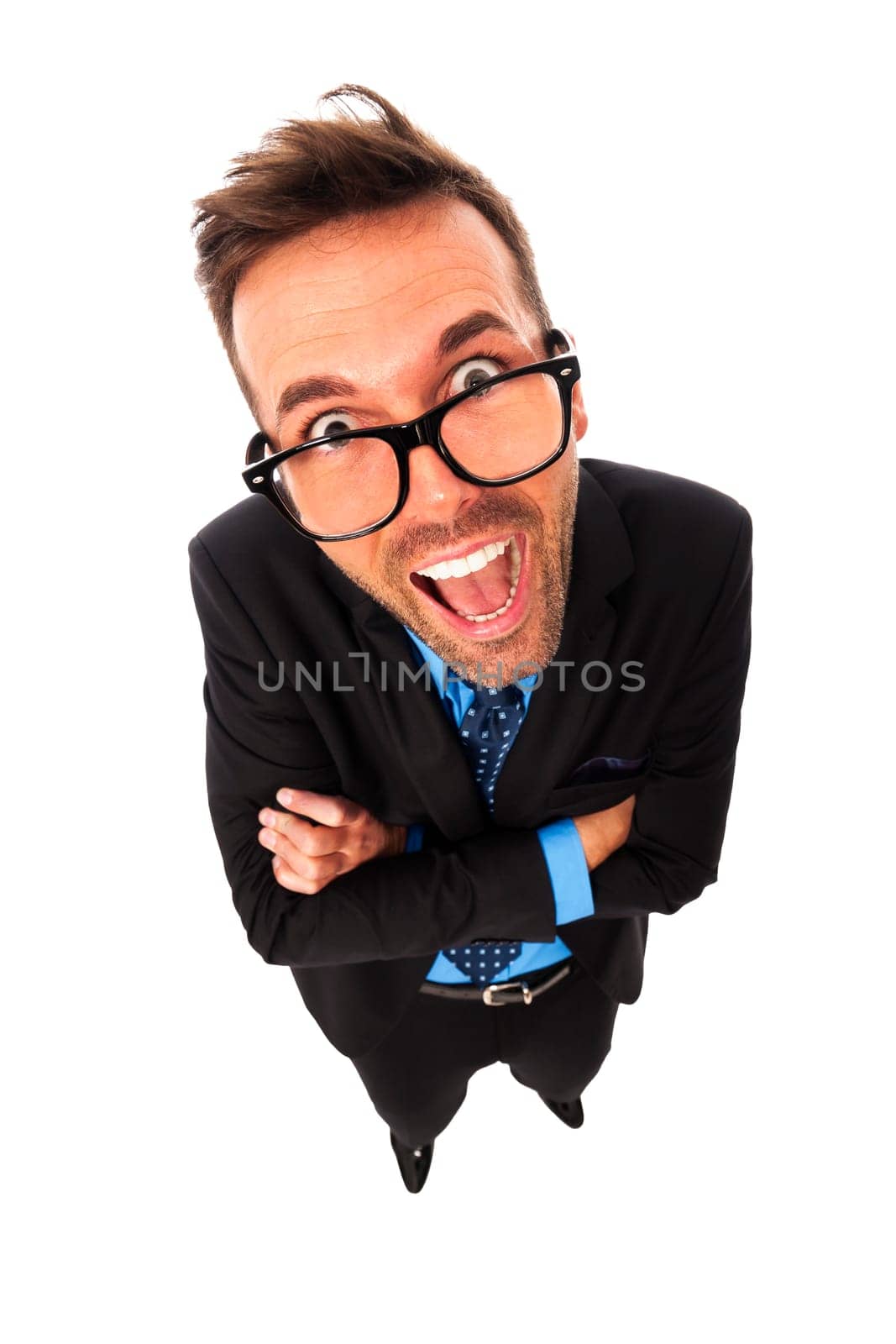Portrait of funny businessman