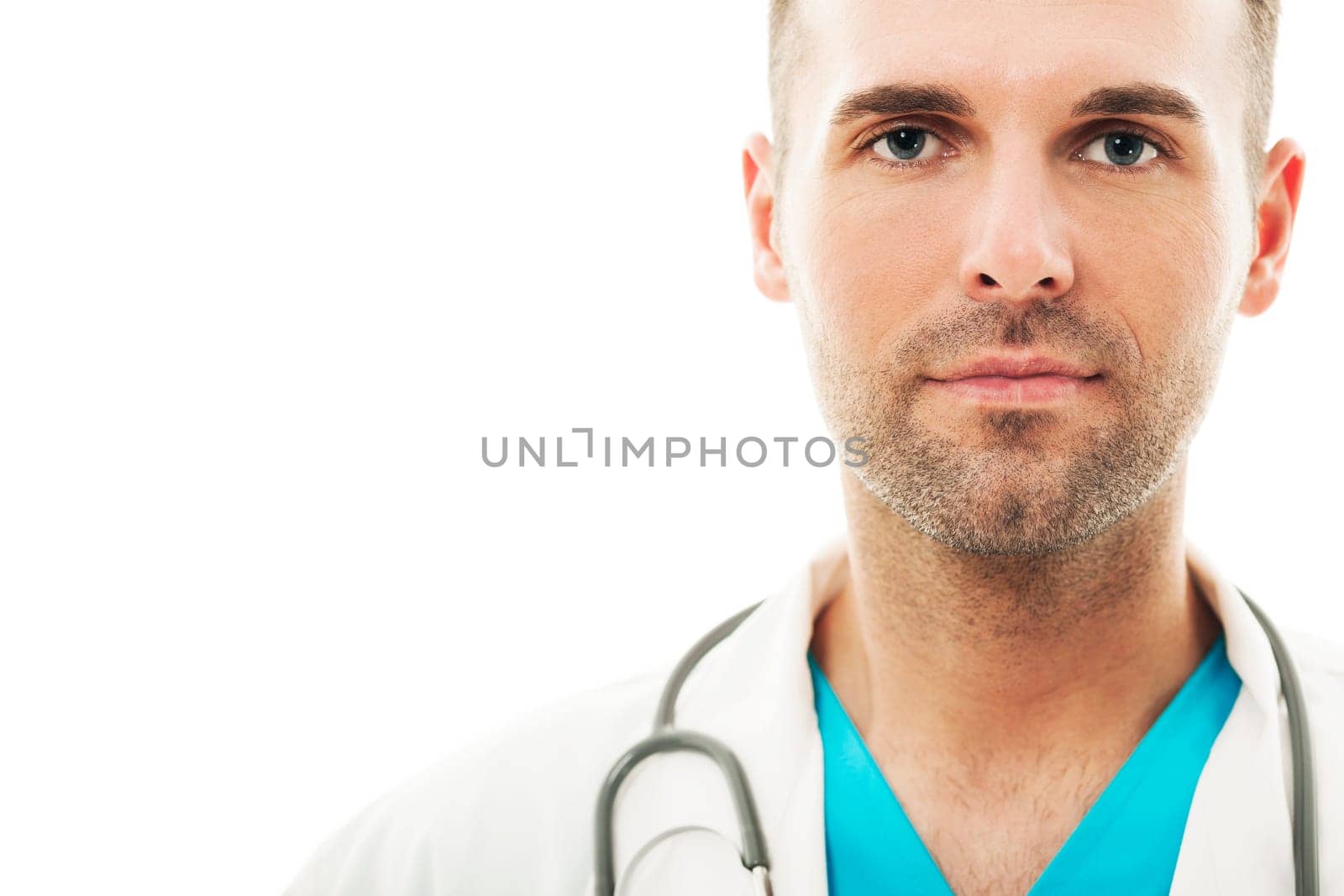 Close-up of a handsome male doctor