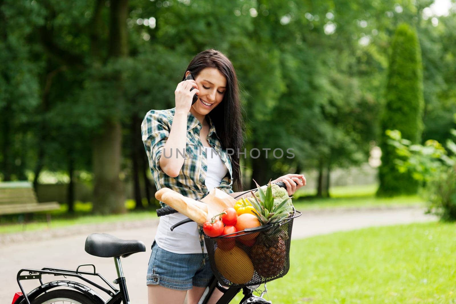 Young woman on the phone