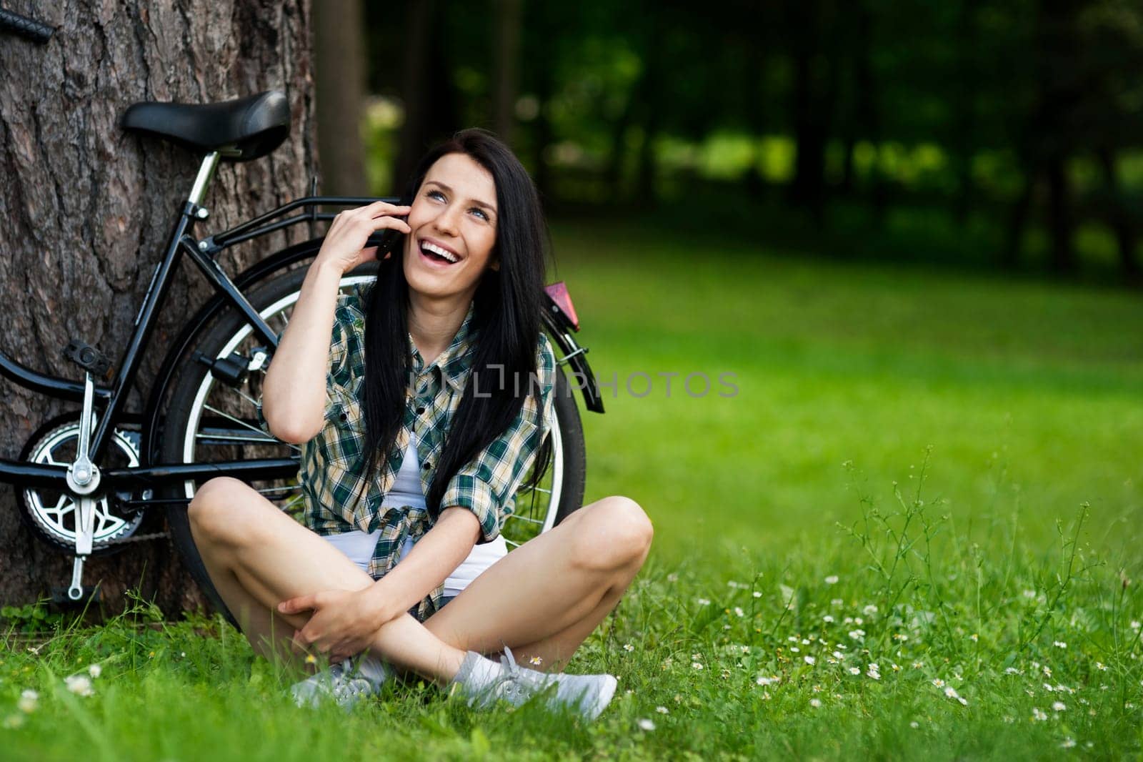 Beautiful young woman on the phone