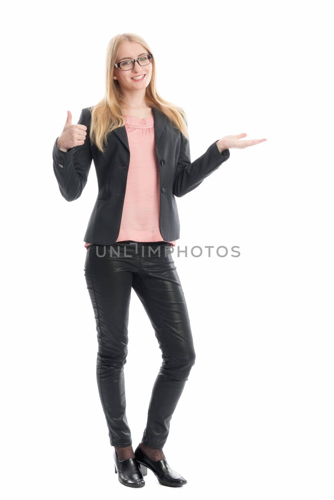 Optimistic businesswoman