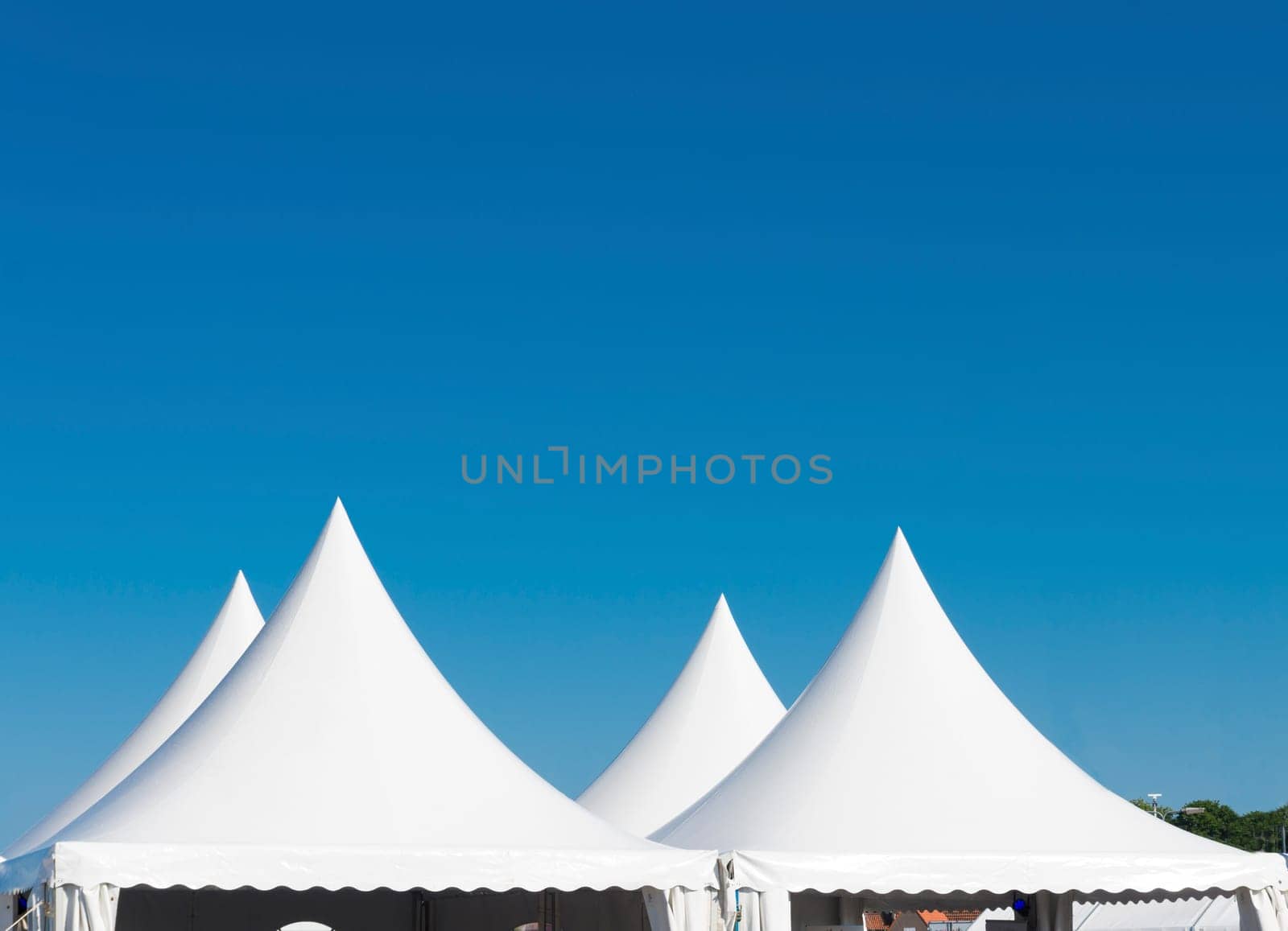 top of a white tent for large events
