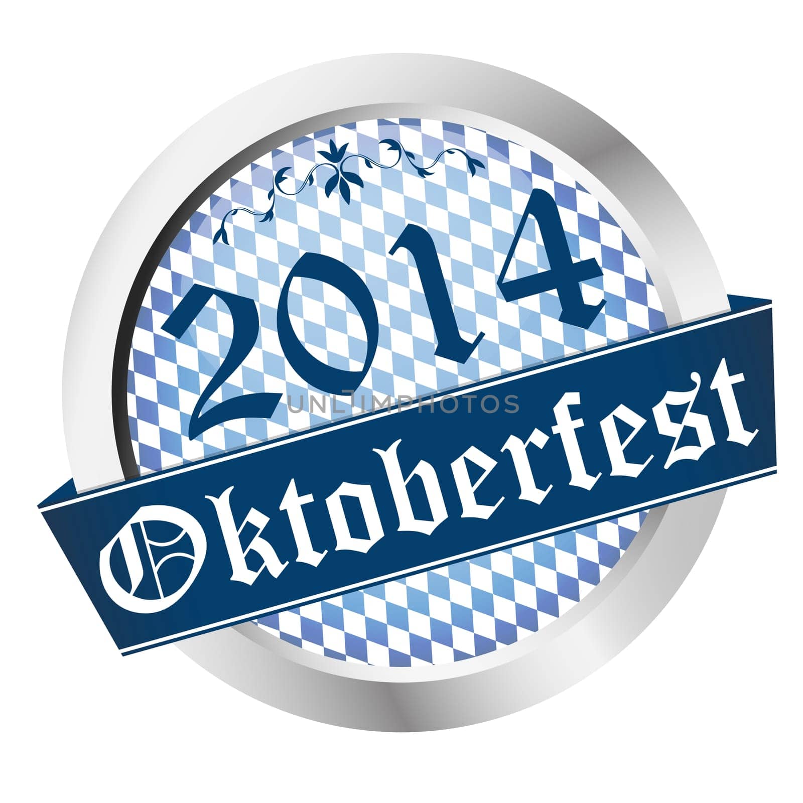 vector of button German Oktoberfest 2014 Munich