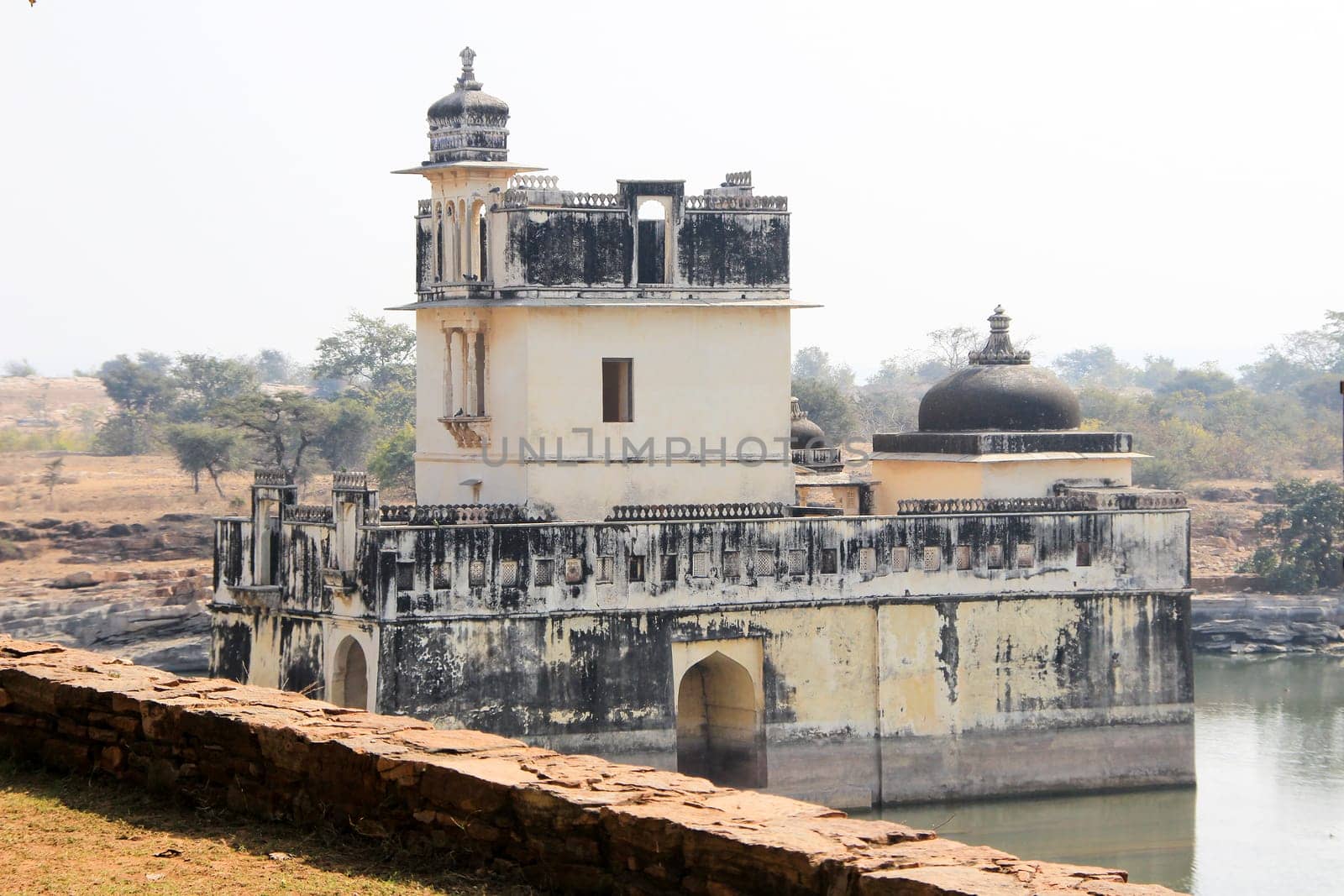 View of queen Padmini’s palace at Chittorgarh Fort, Rajasthan, India, Asia