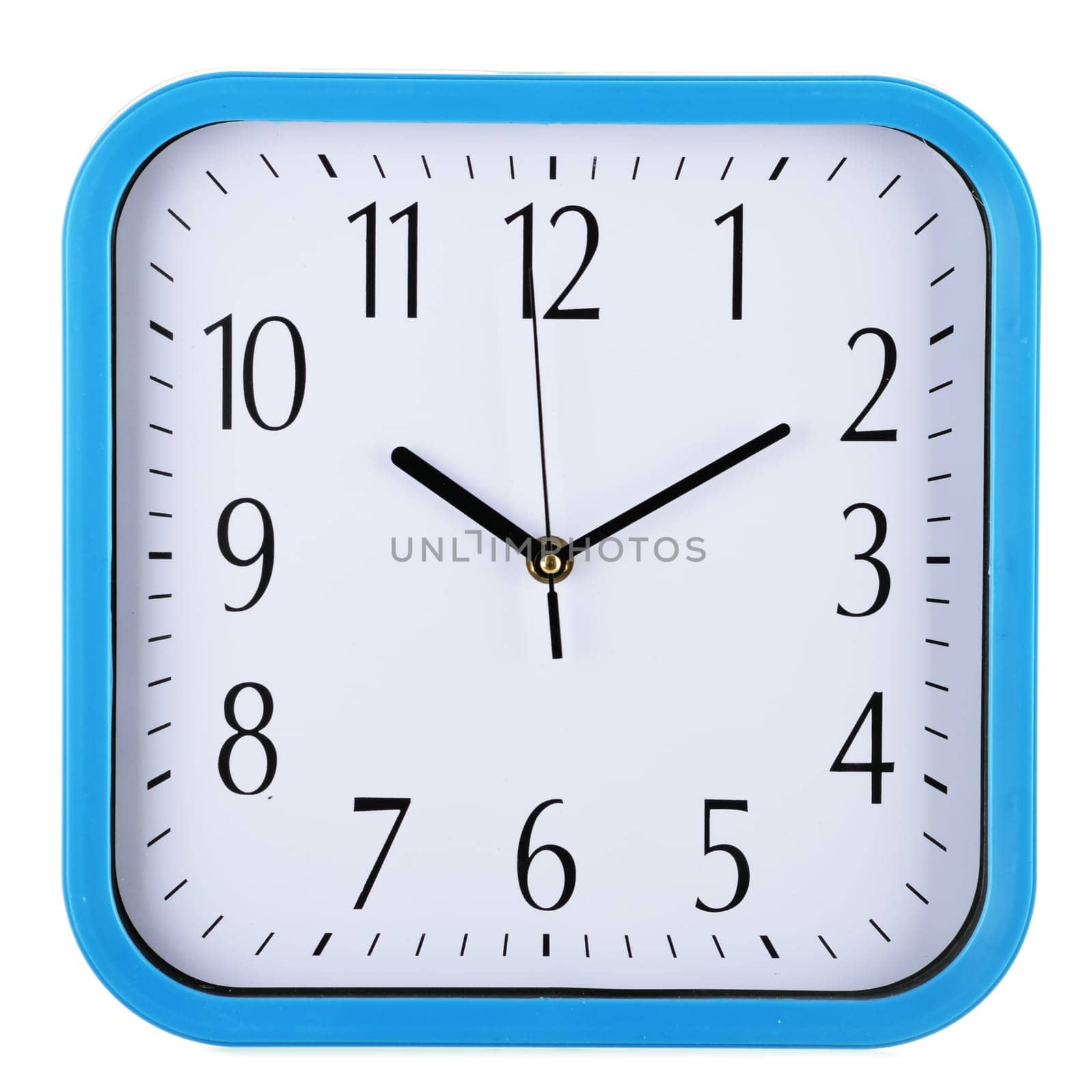 Wall clock isolated on white background. Ten past ten