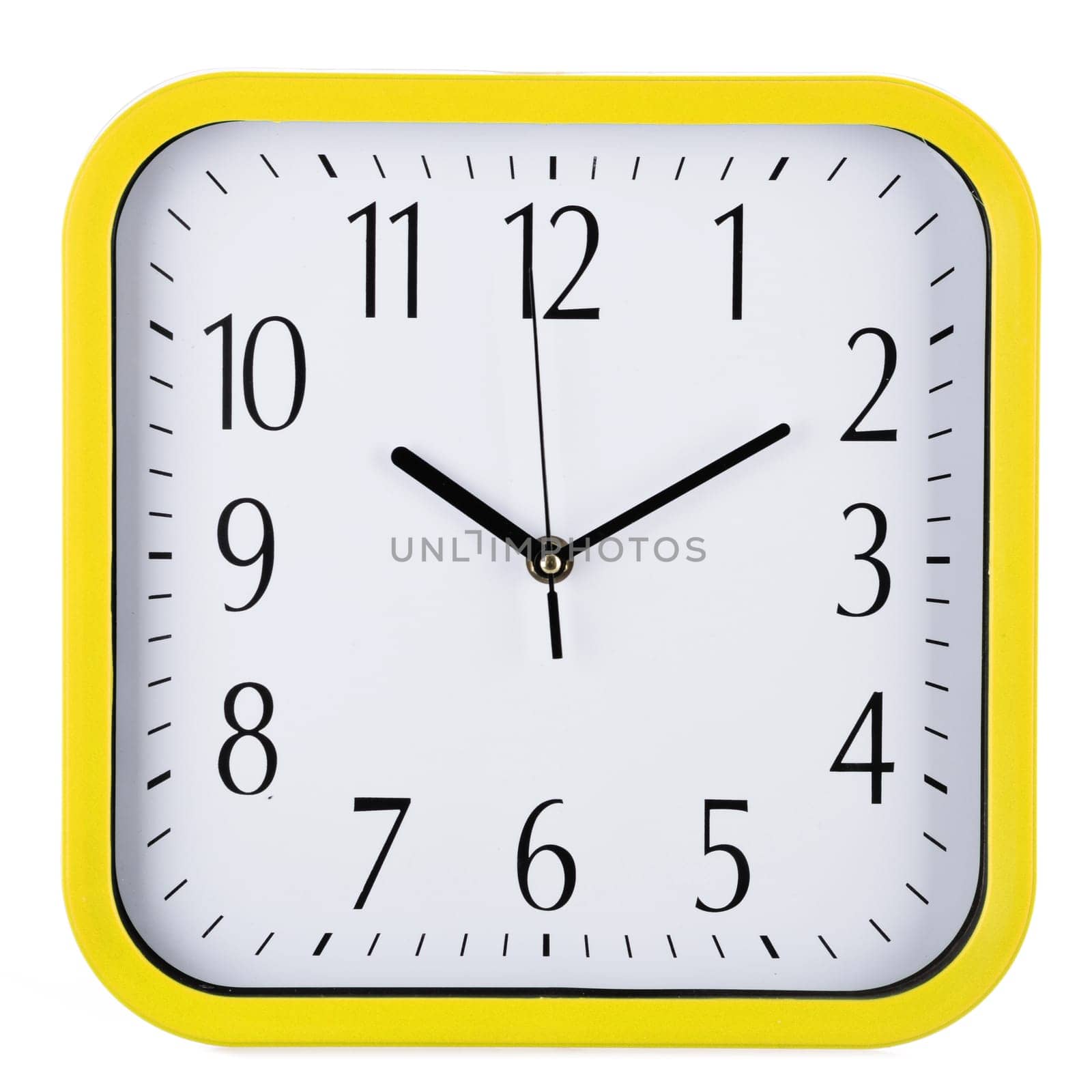 Wall clock isolated on white background. Ten past ten