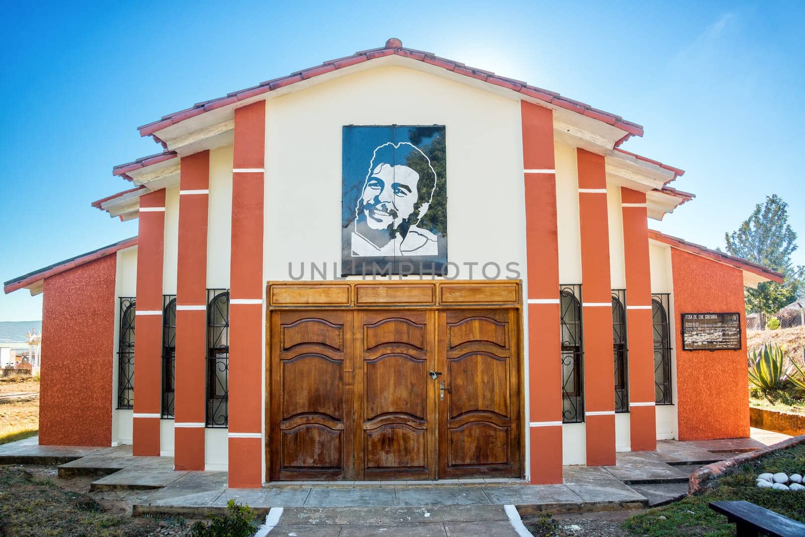 Mausoleum of the original burial spot of Ernest Che Guevara in Vallegrande, Bolivia