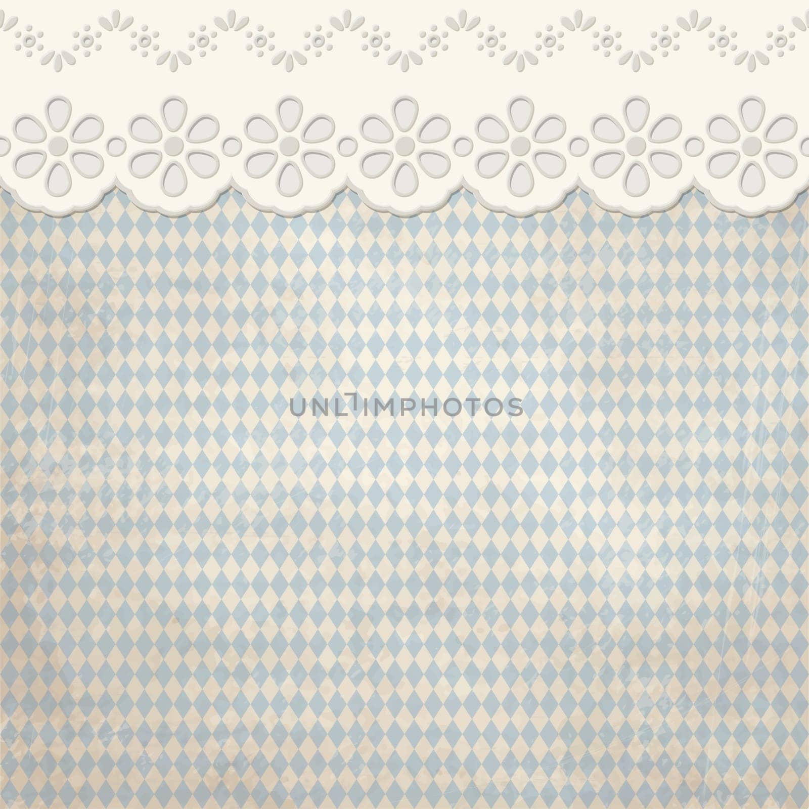 vector of old vintage background with checkered Oktoberfest pattern