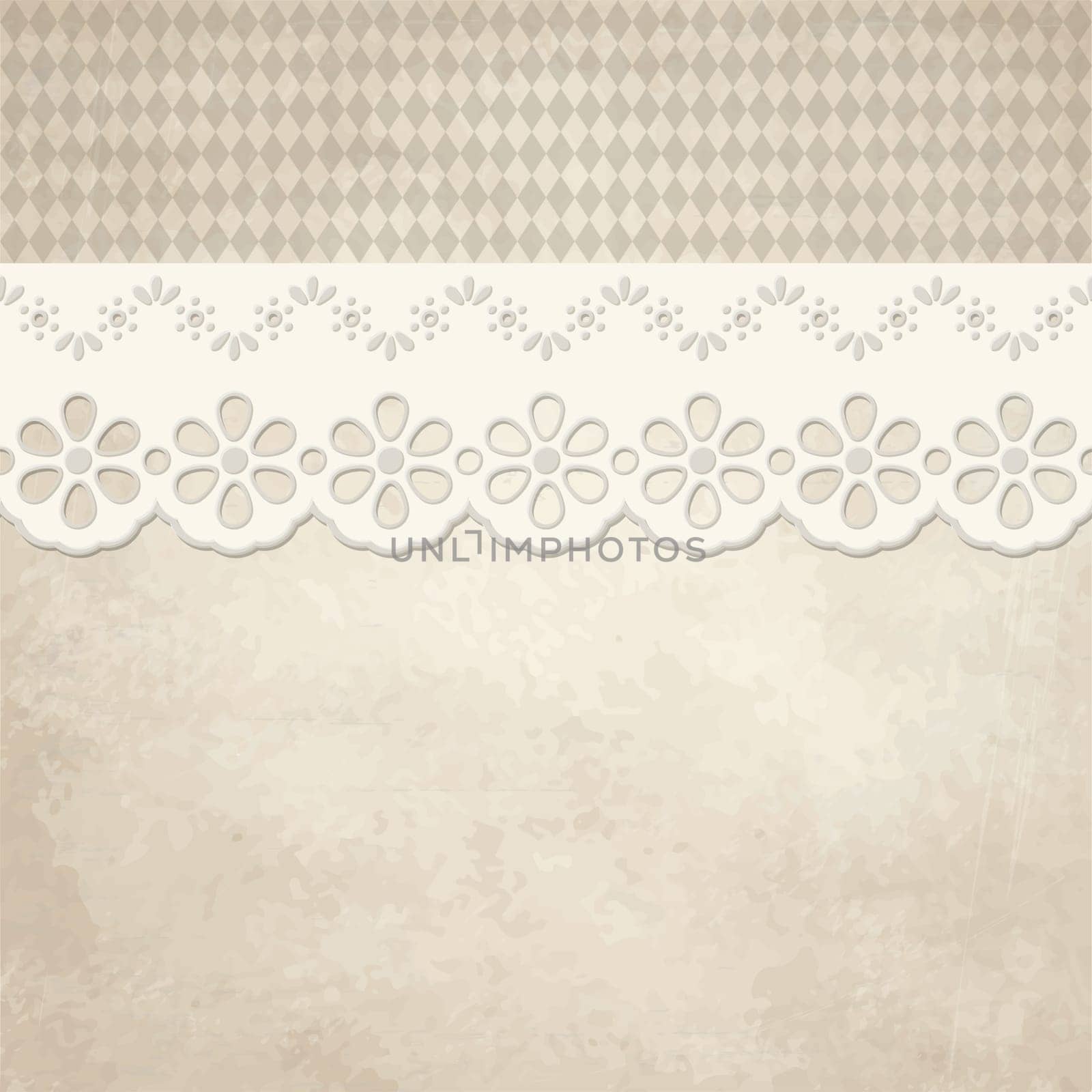 vector of old vintage background with checkered Oktoberfest pattern