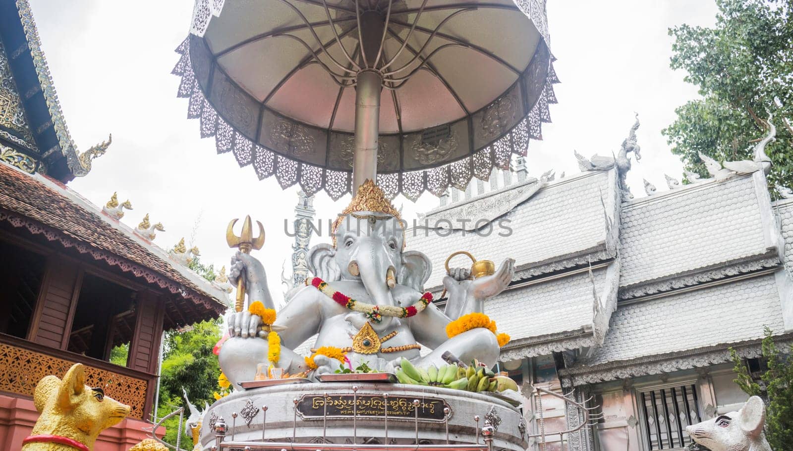 Hindu god ganesha sculpture in the temple Chiang Mai, Thailand