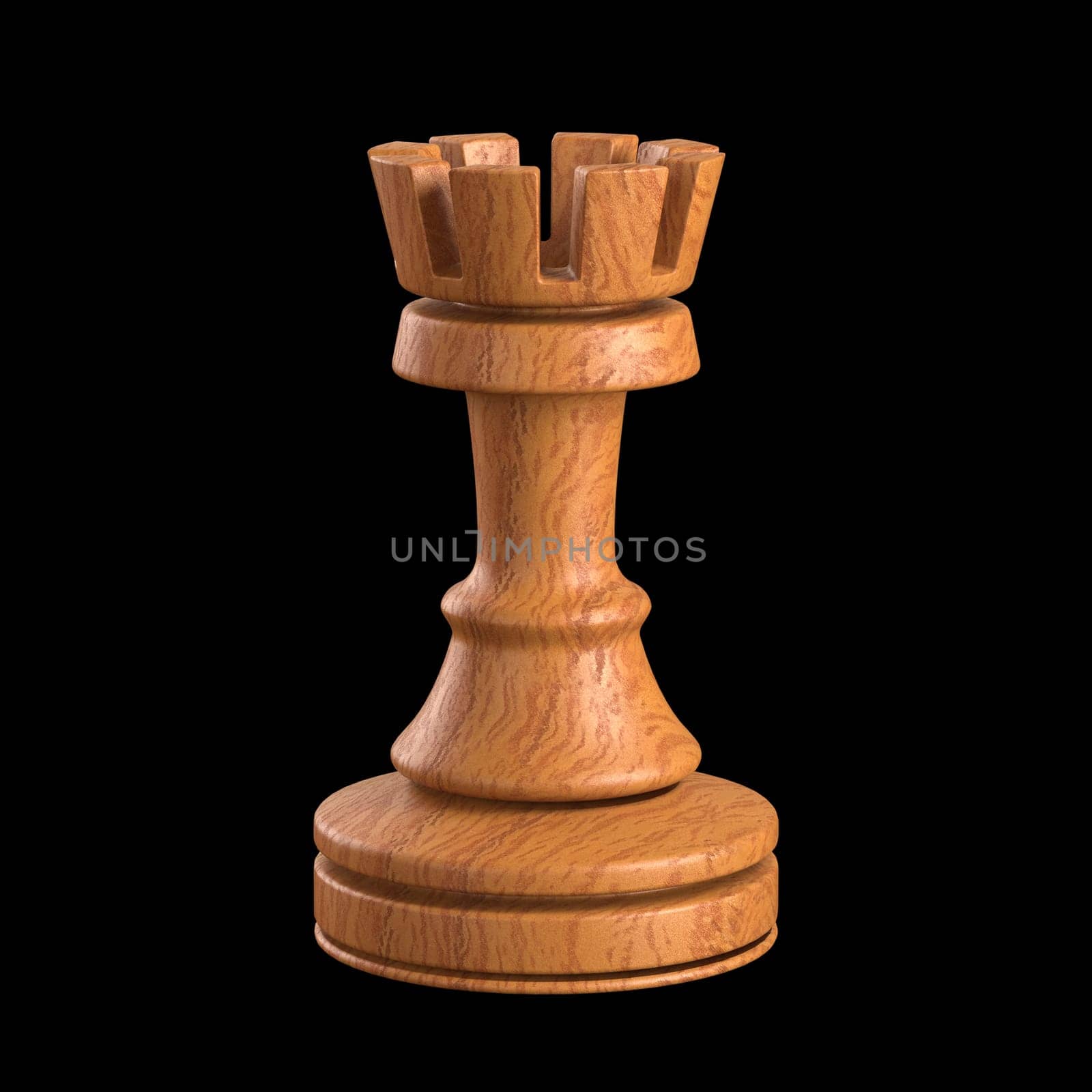 Wooden chess piece isolated. Clipping path included.