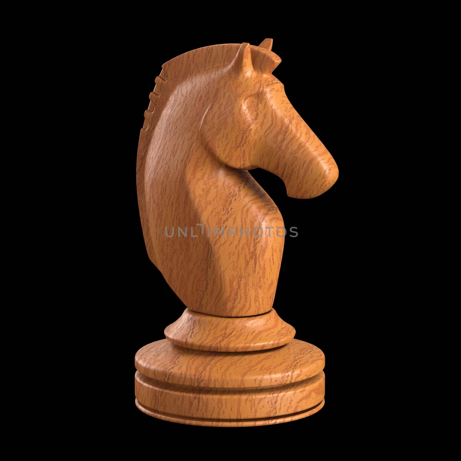 Wooden chess piece isolated. Clipping path included.