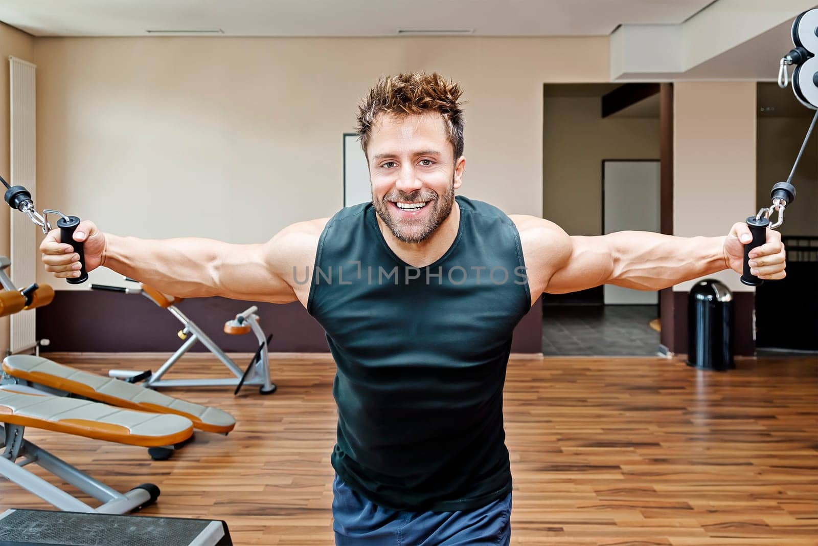 An image of a handsome young muscular sports man