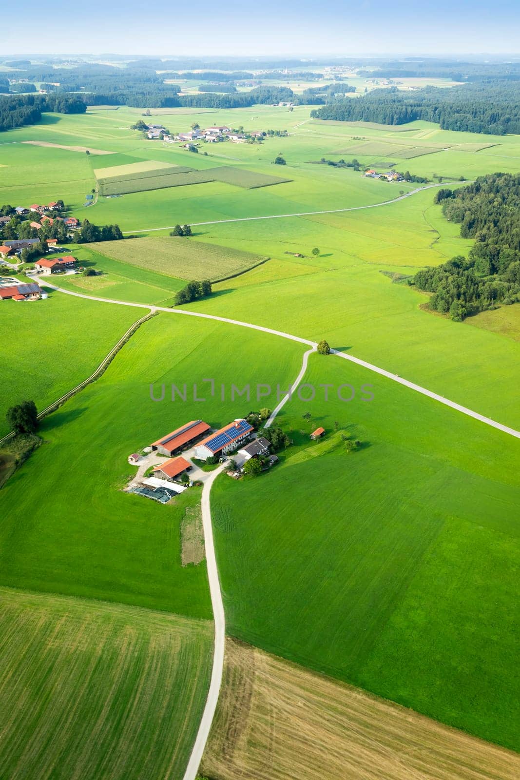 An image of a flight over the bavarian landscape