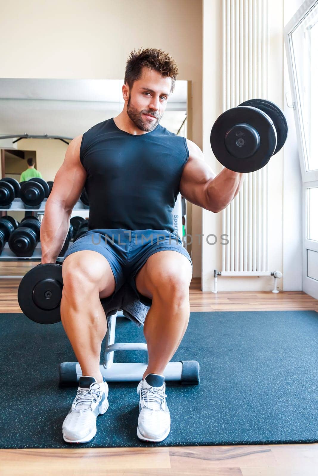 An image of a handsome young muscular sports man