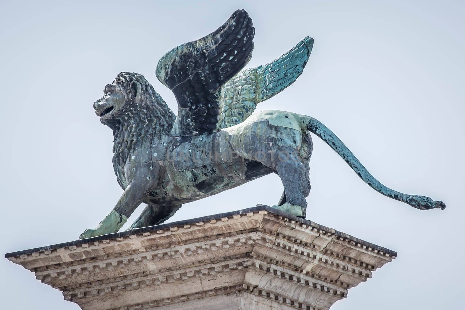 An image of a beautiful lion sculpture in Venice Italy