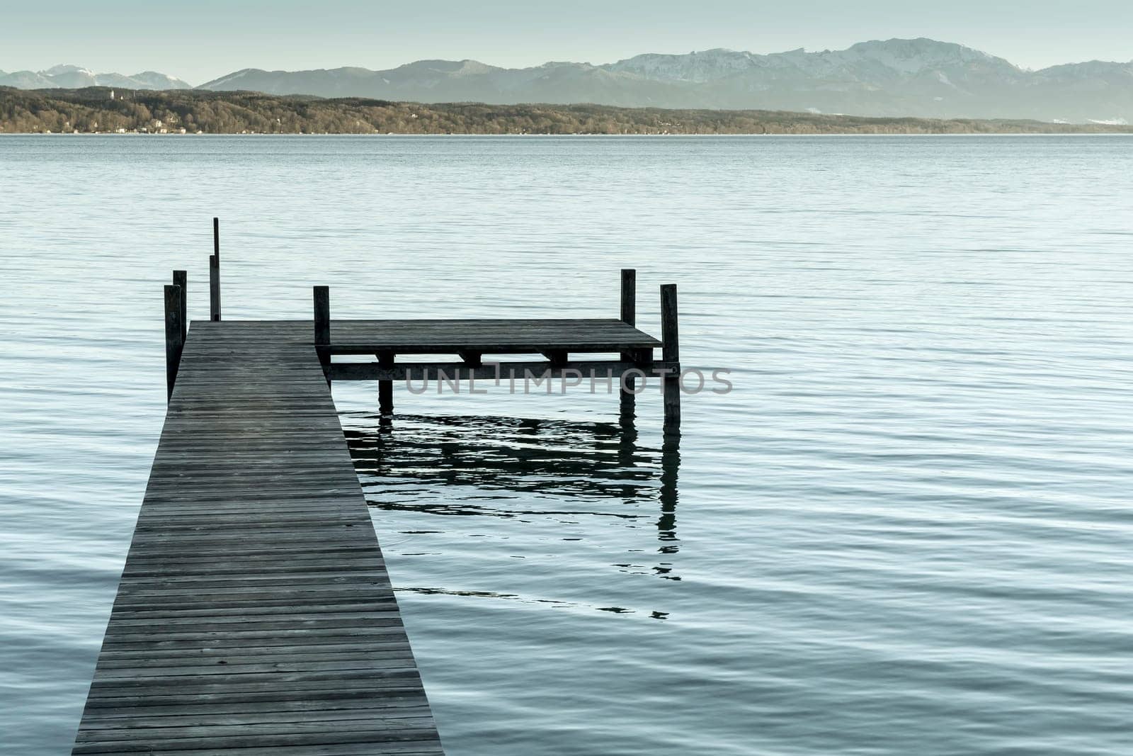 An old jetty at Starnberg Lake in Germany