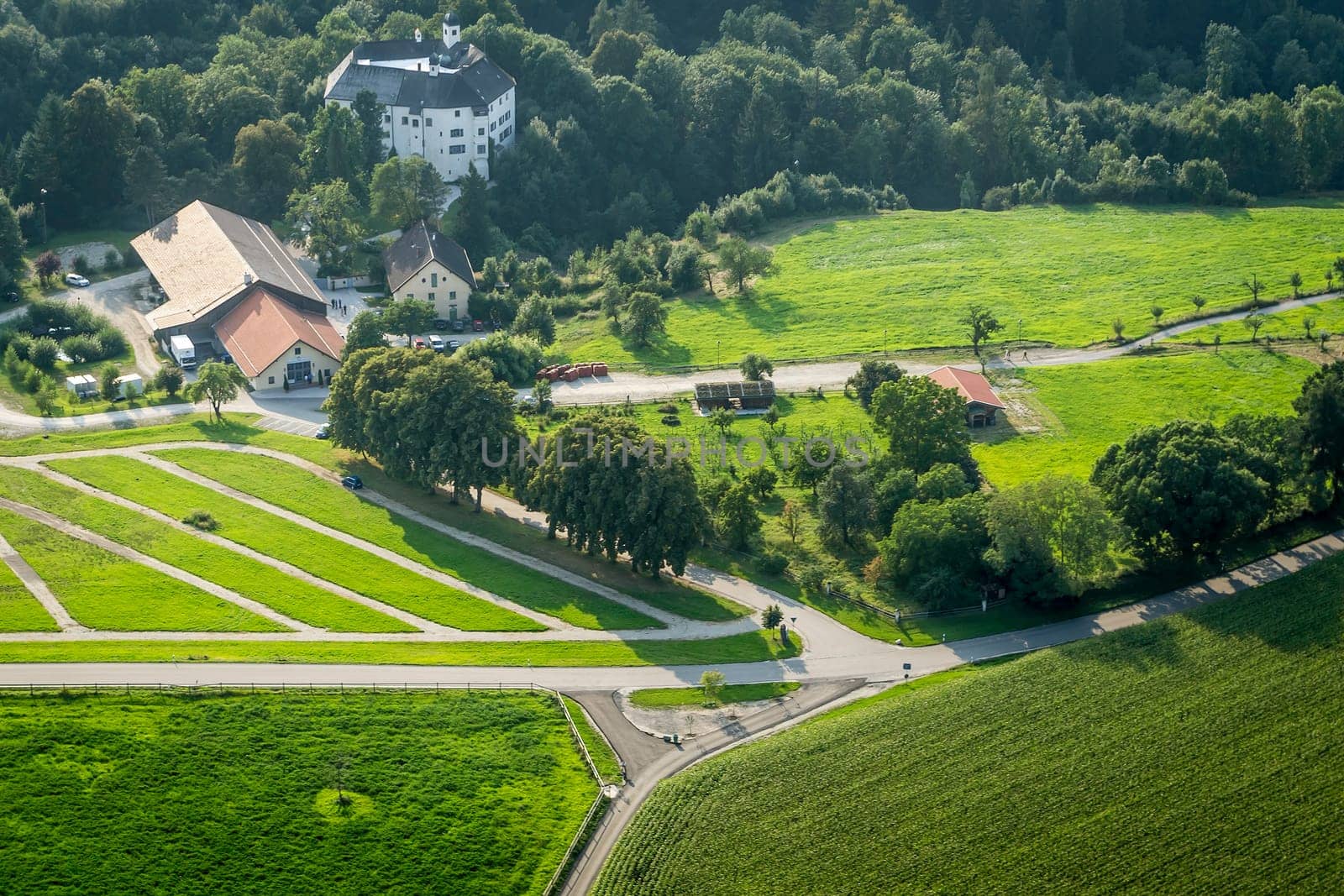 An image of a flight over the bavarian landscape