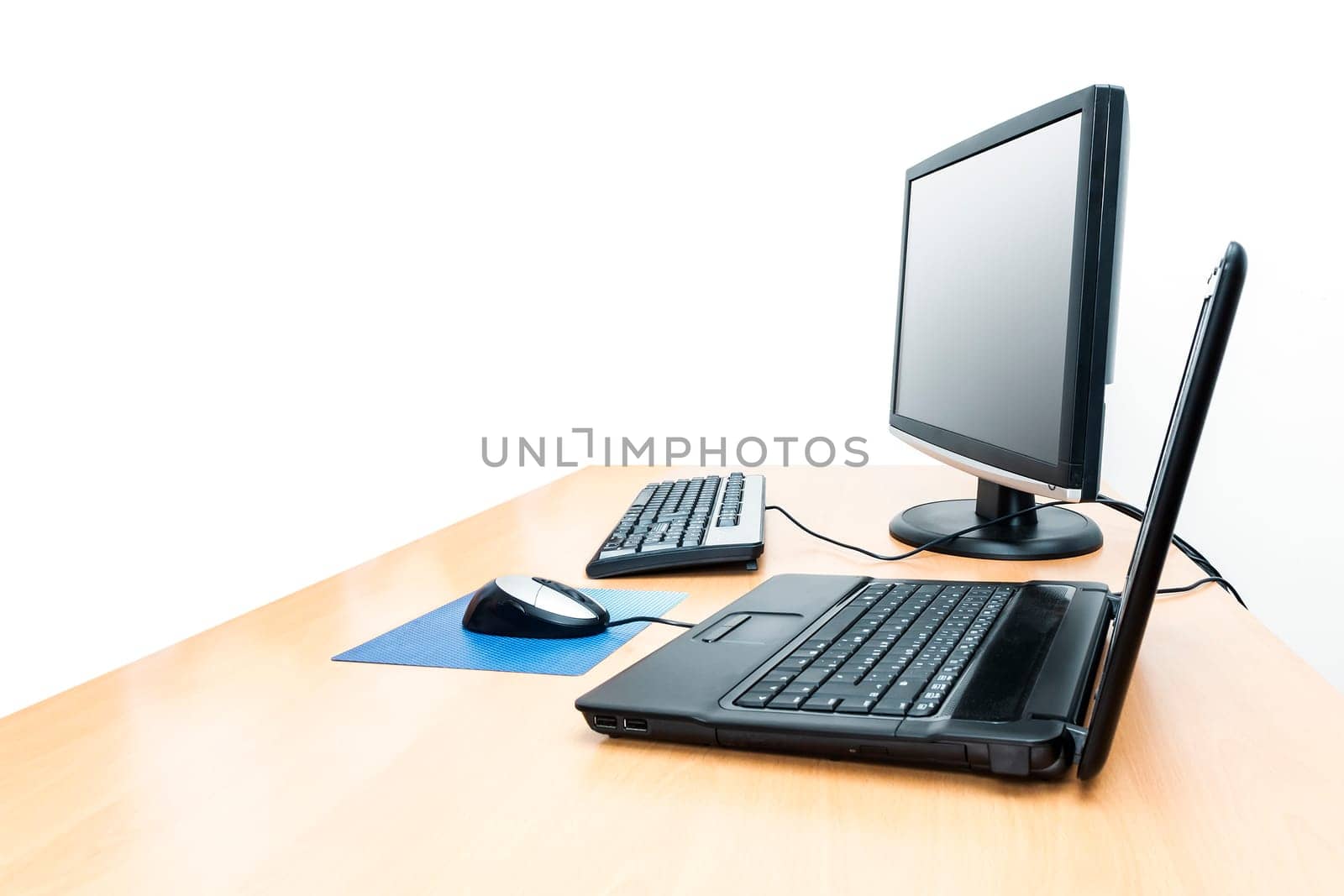 An image of a desktop with notebook background