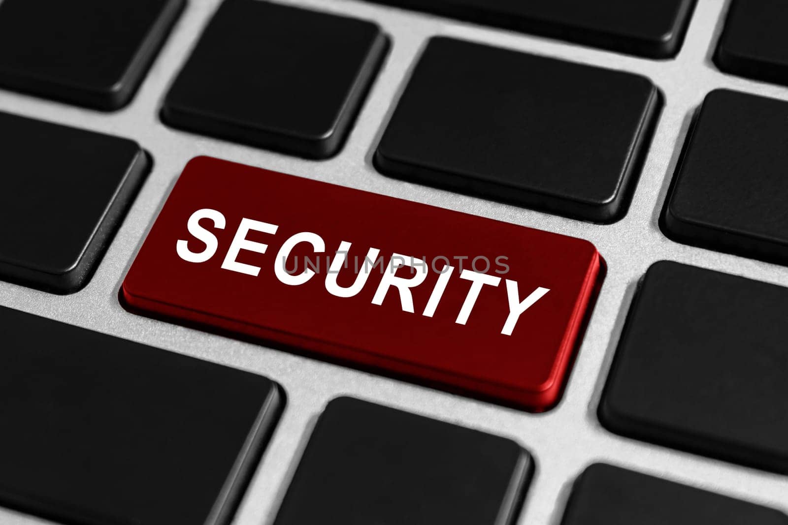 security red button on keyboard, business concept