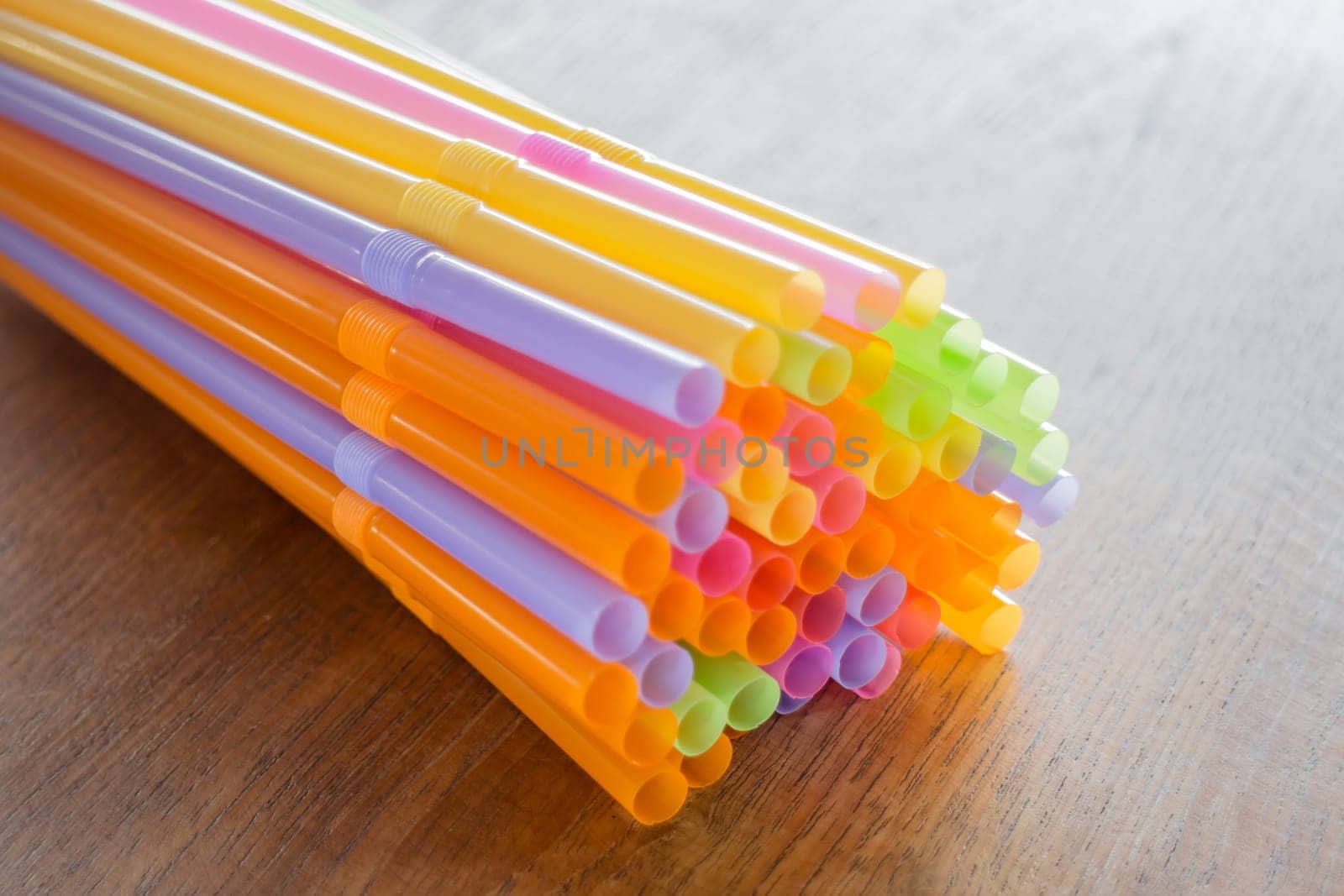 Group of colorful cocktail straws, stock photo