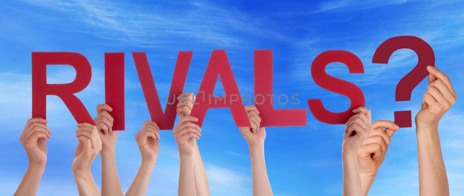 hands holding four pieces of a puzzle with copy space, gray background