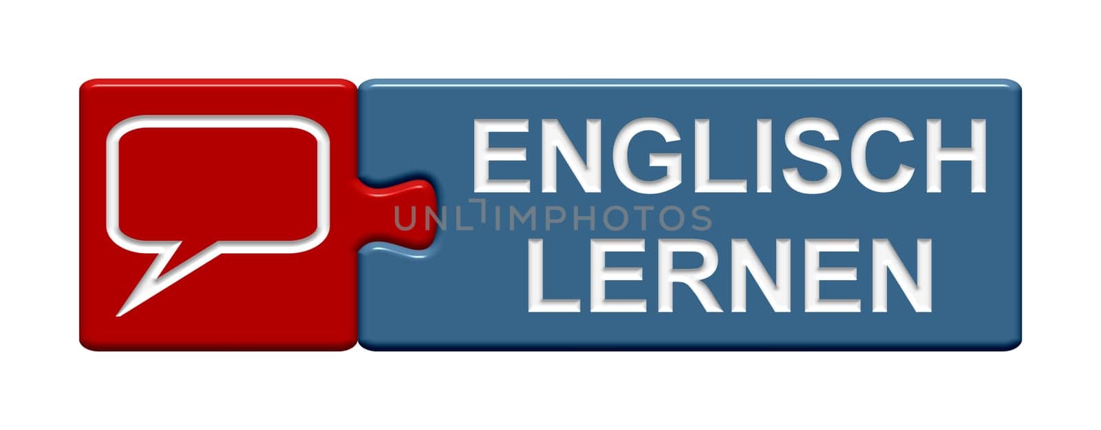 Puzzle Button Red Blue: Learn English
