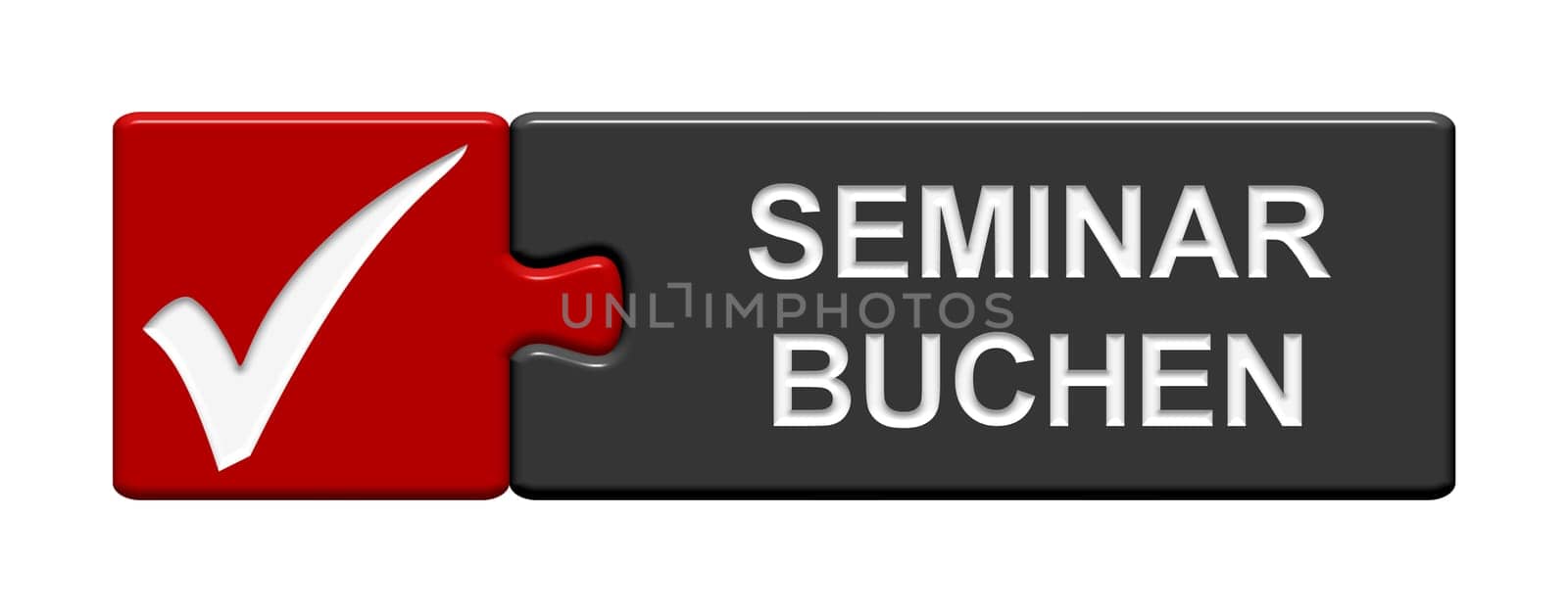 Puzzle button red grey: Book a seminar