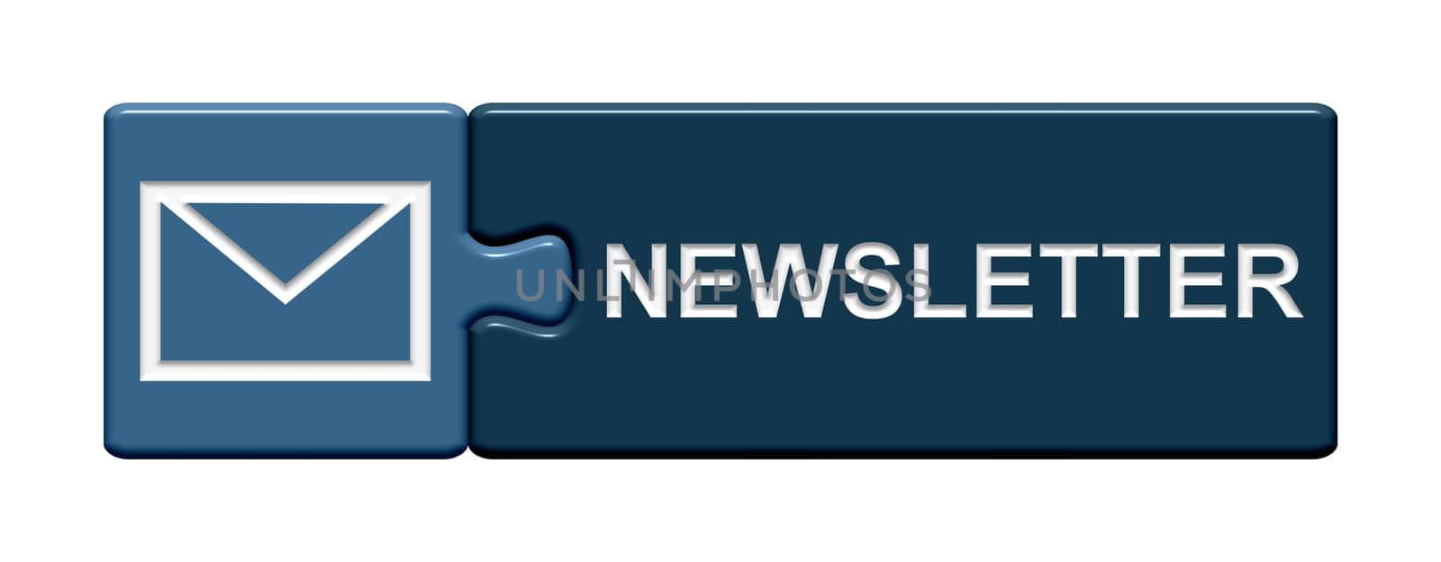 Puzzle Button blue: Newsletter