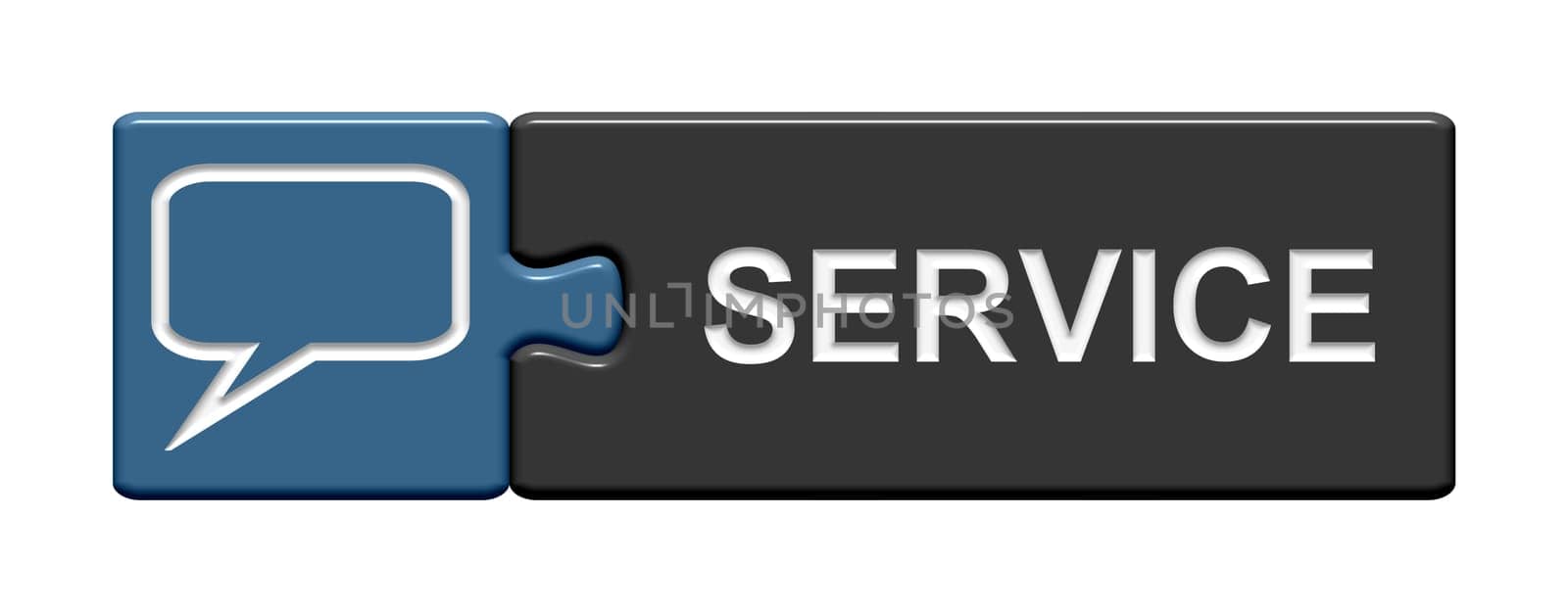 Puzzle Button blue grey: Service