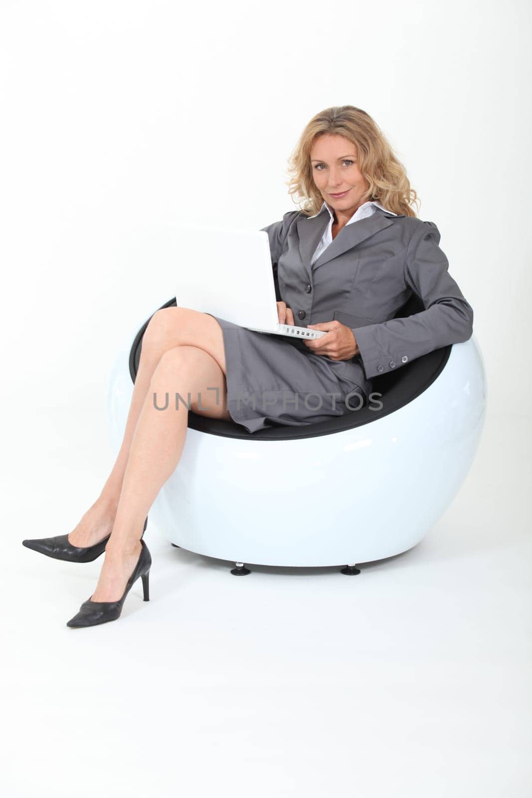 woman in design chair