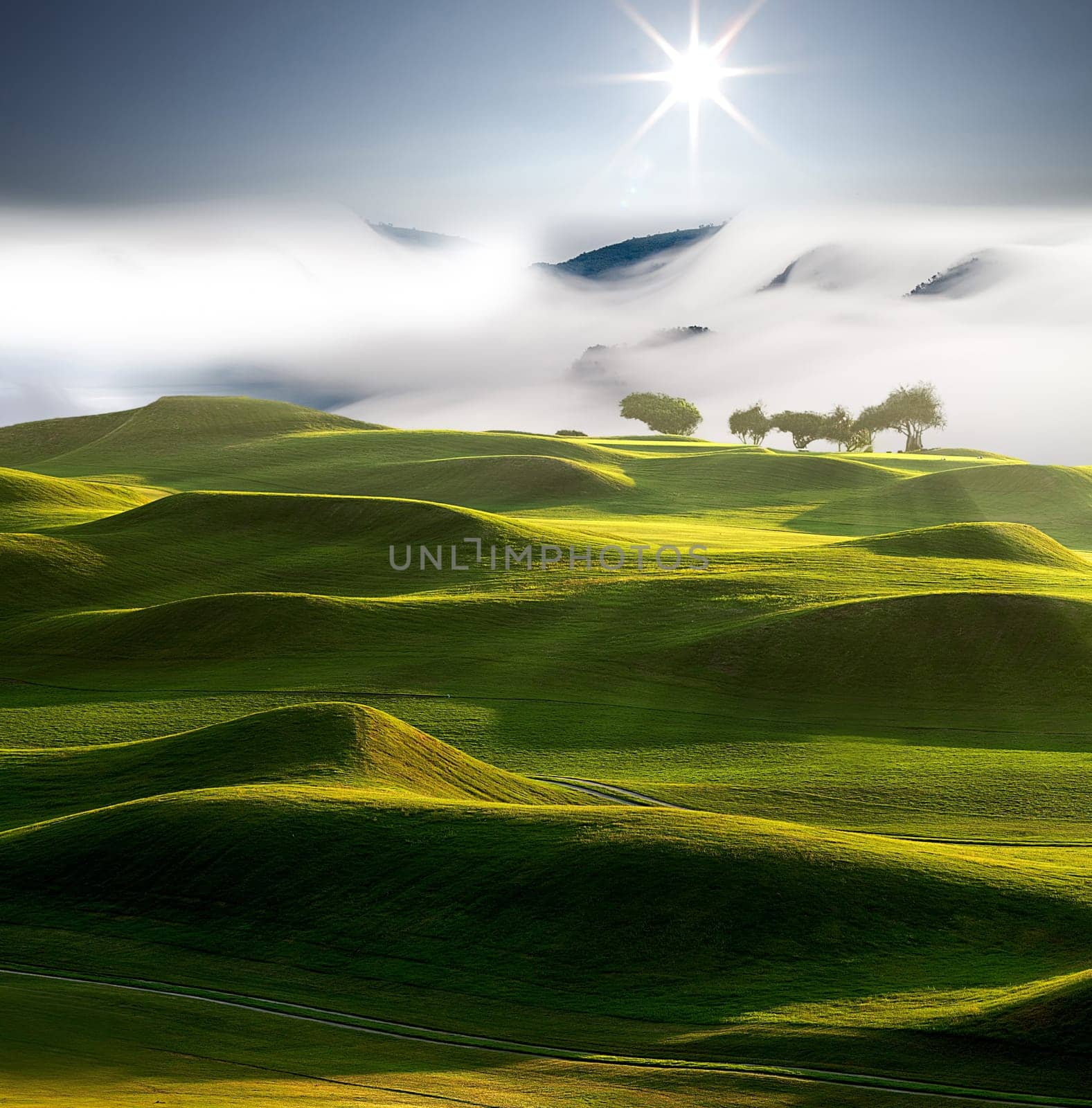 sunset in the mountains landscape for adv or others purpose use