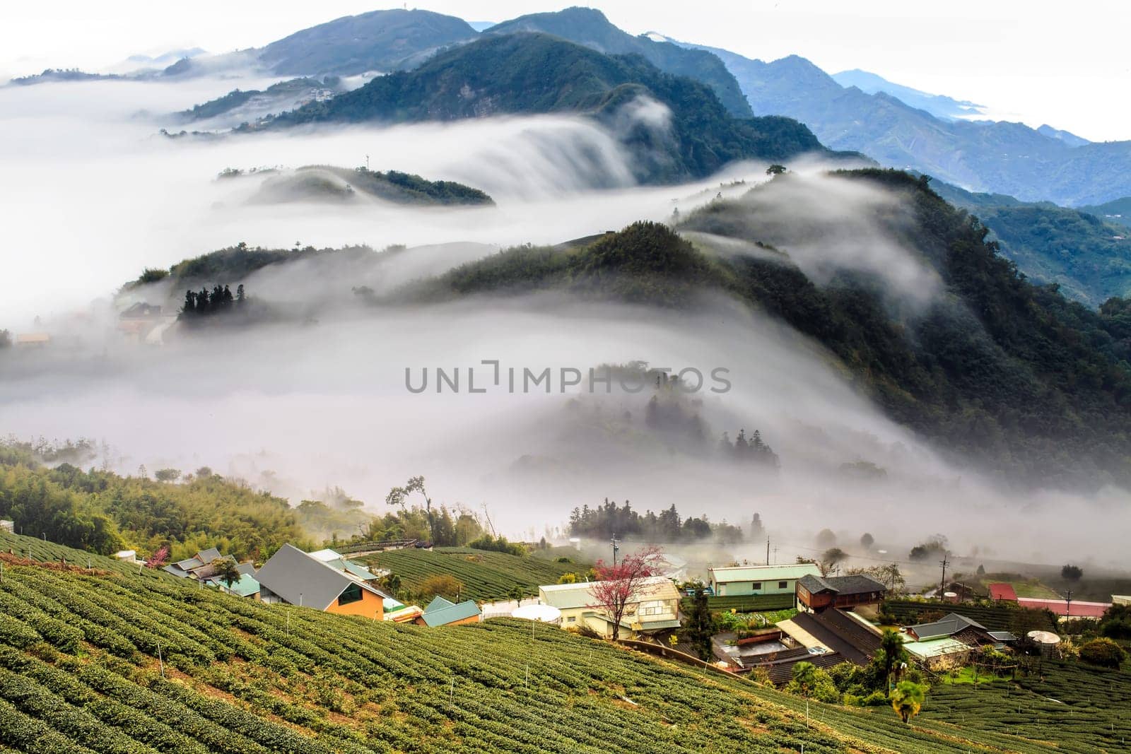 sunset in the mountains landscape for adv or others purpose use
