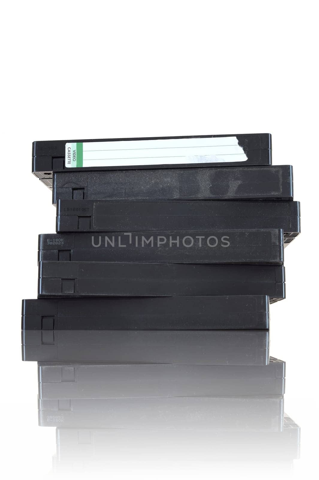 A close up shot of a video cassette